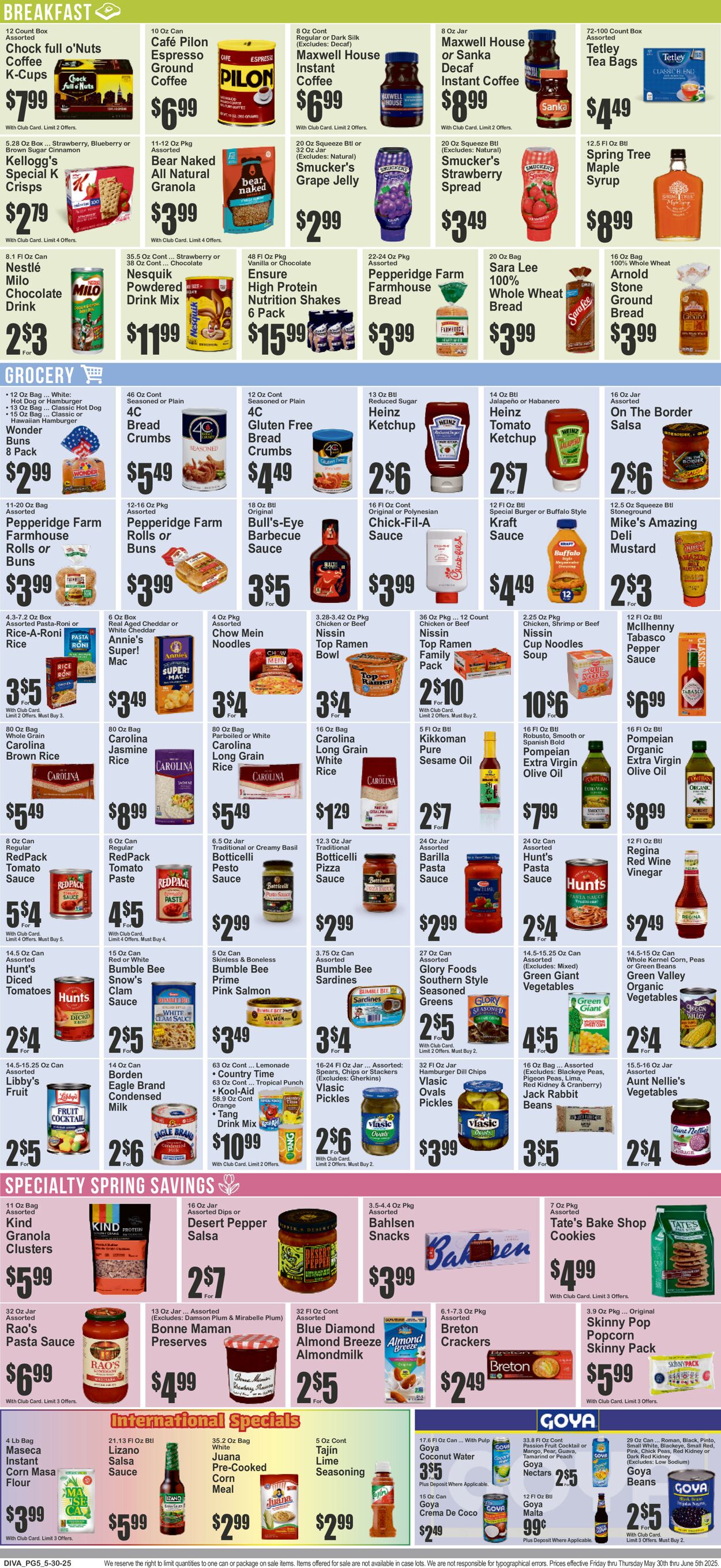 Catalogue Key Food from 05/30/2025