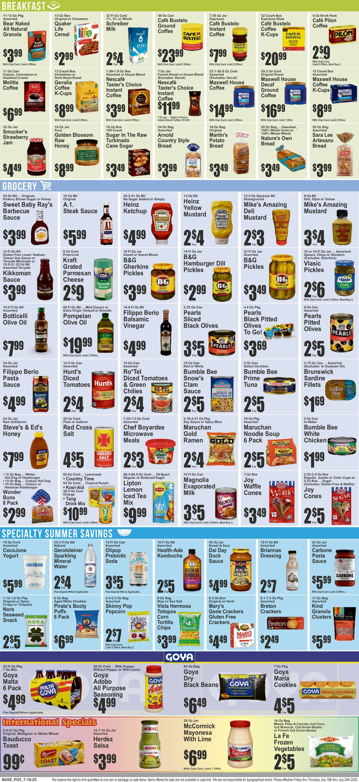 Catalogue Key Food from 07/18/2025