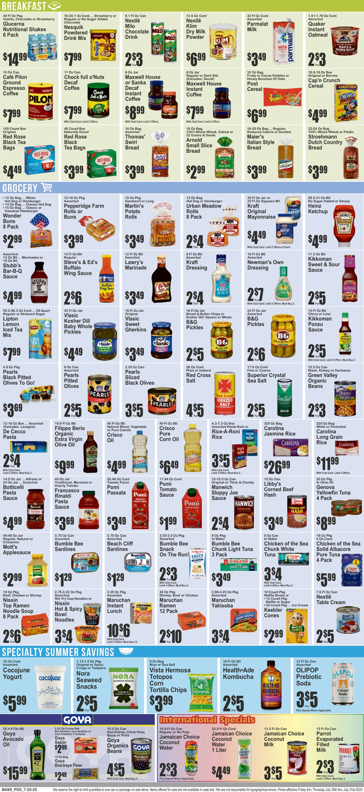 Catalogue Key Food from 07/25/2025