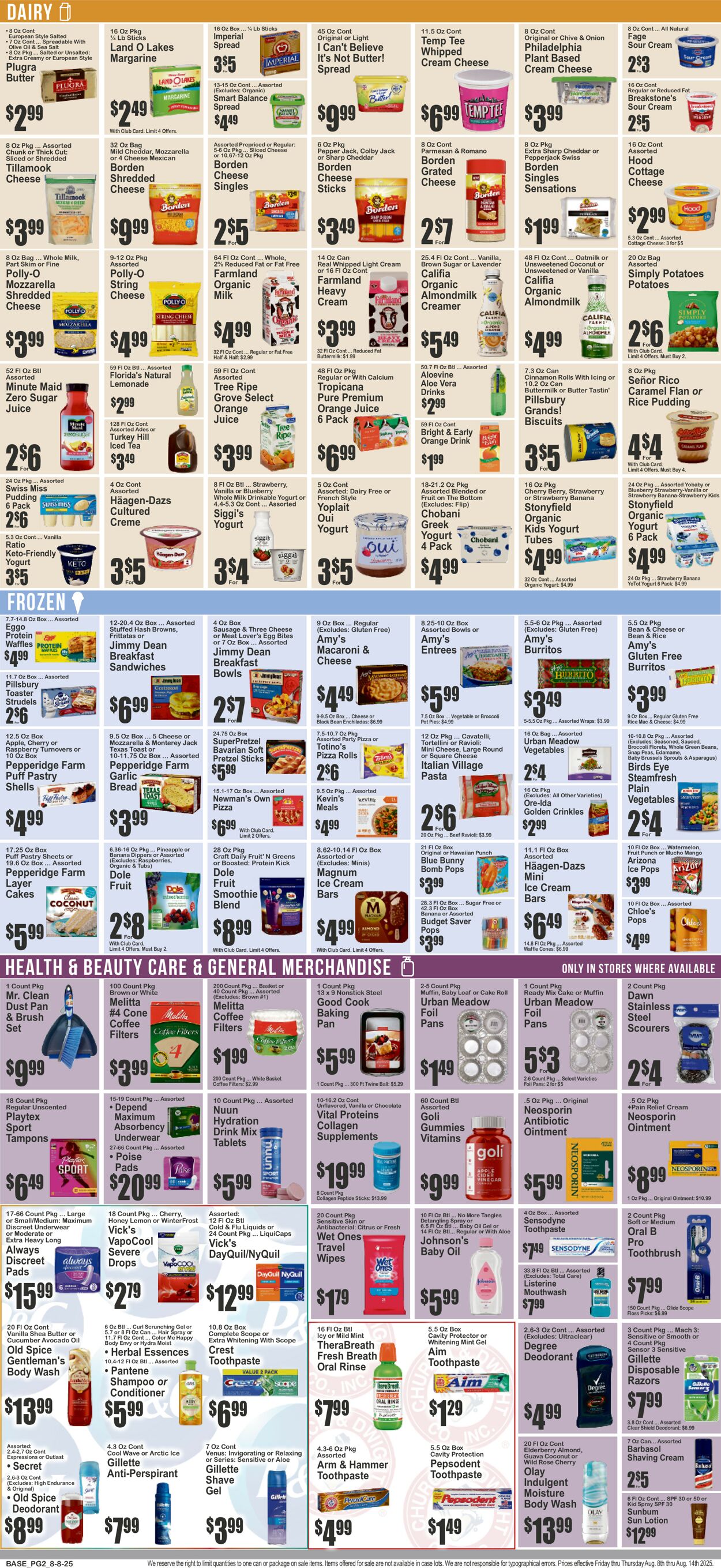 Catalogue Key Food from 08/08/2025