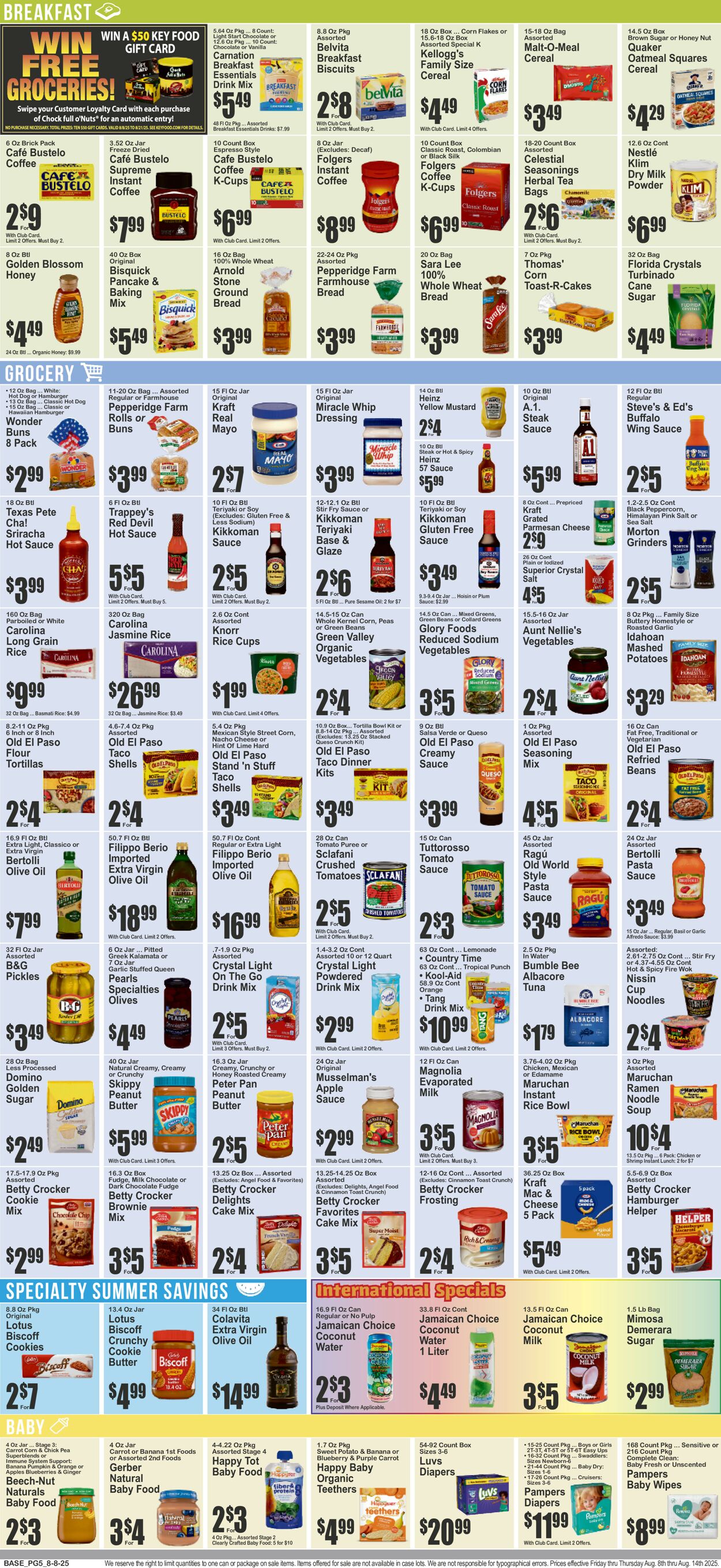 Catalogue Key Food from 08/08/2025