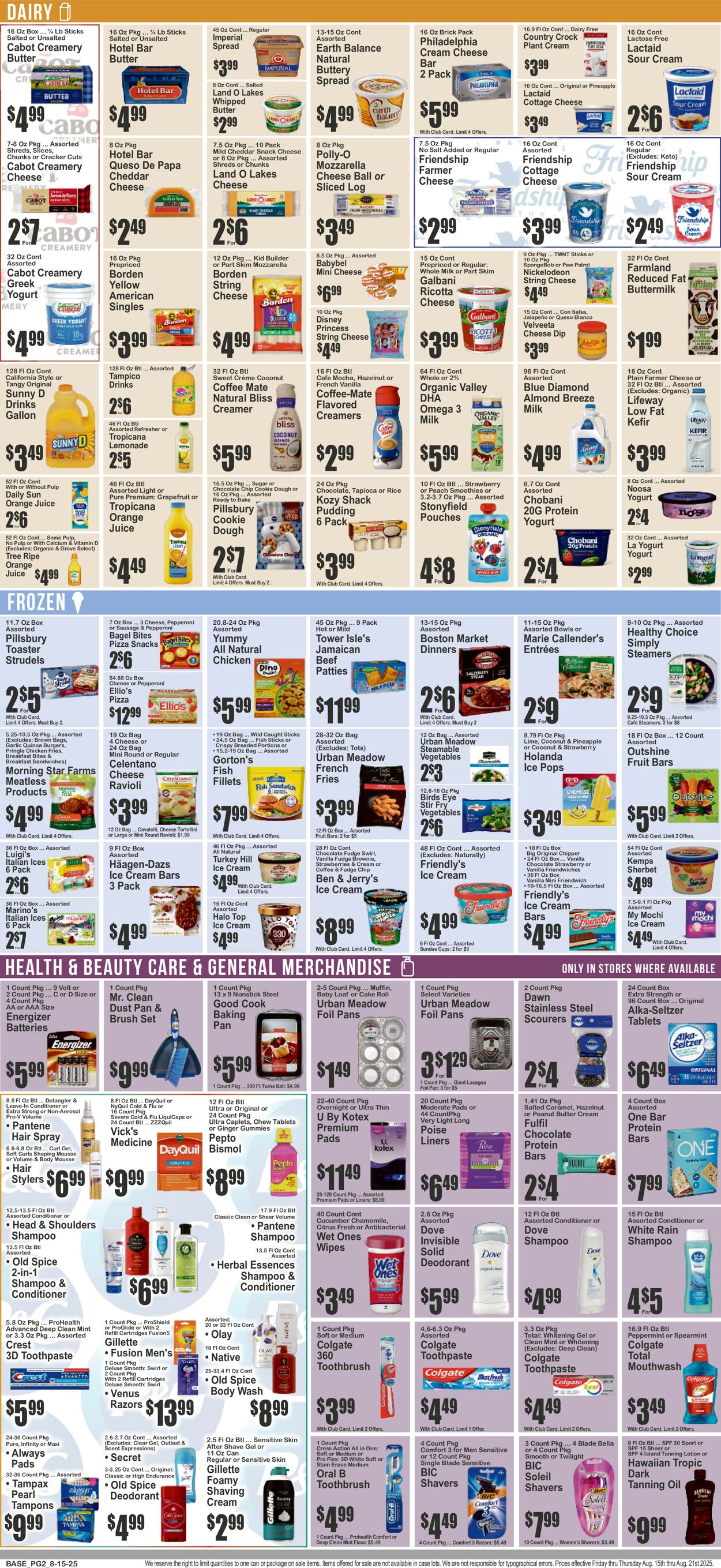 Catalogue Key Food from 08/15/2025