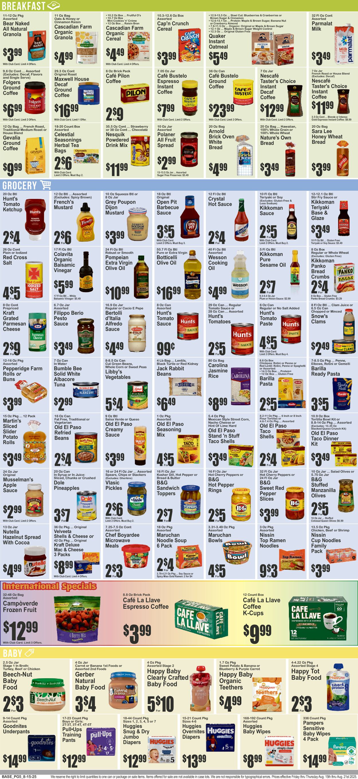 Catalogue Key Food from 08/15/2025