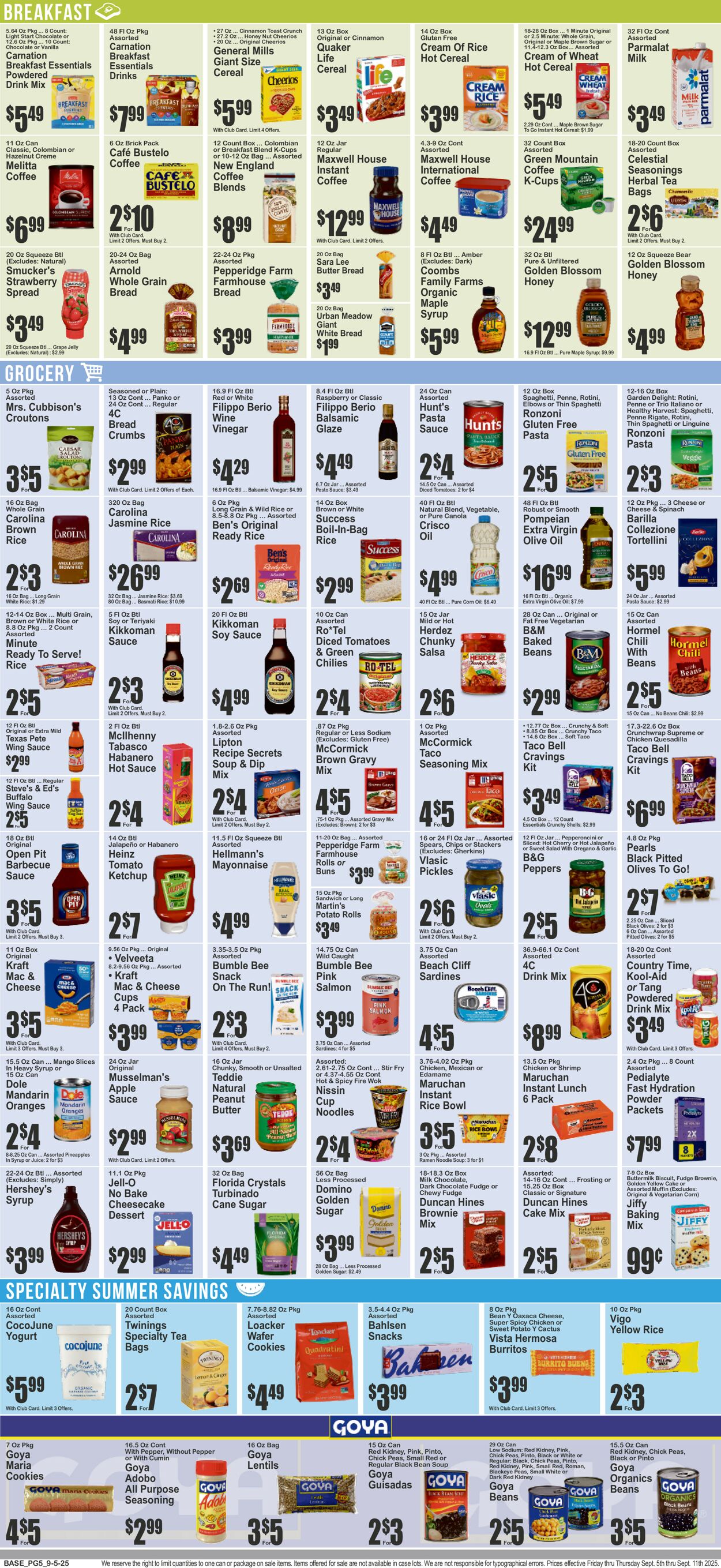 Catalogue Key Food from 09/05/2025