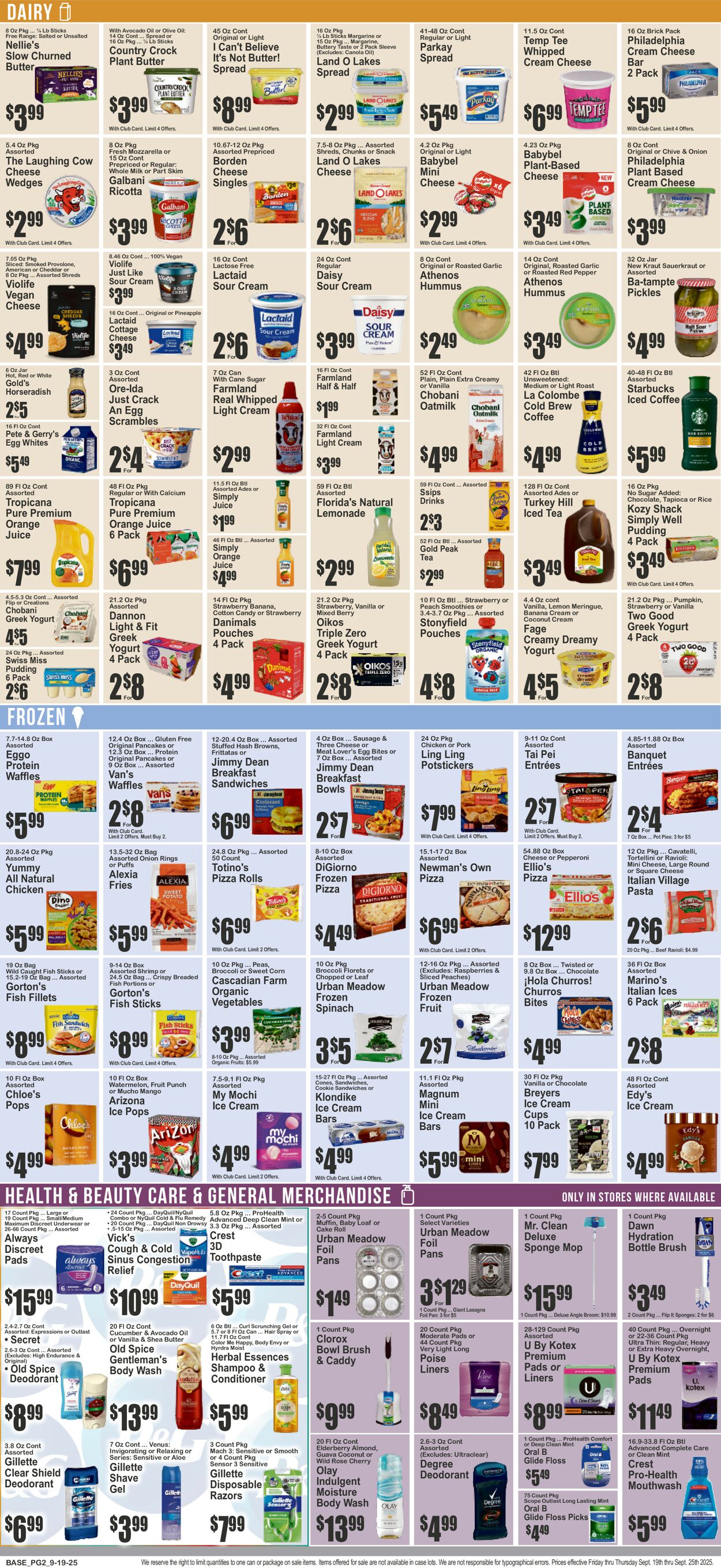 Catalogue Key Food from 09/19/2025