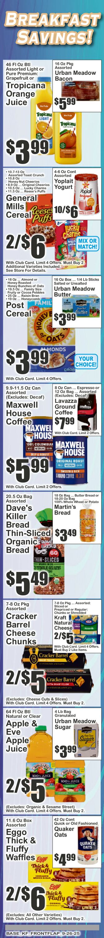 Catalogue Key Food from 09/26/2025