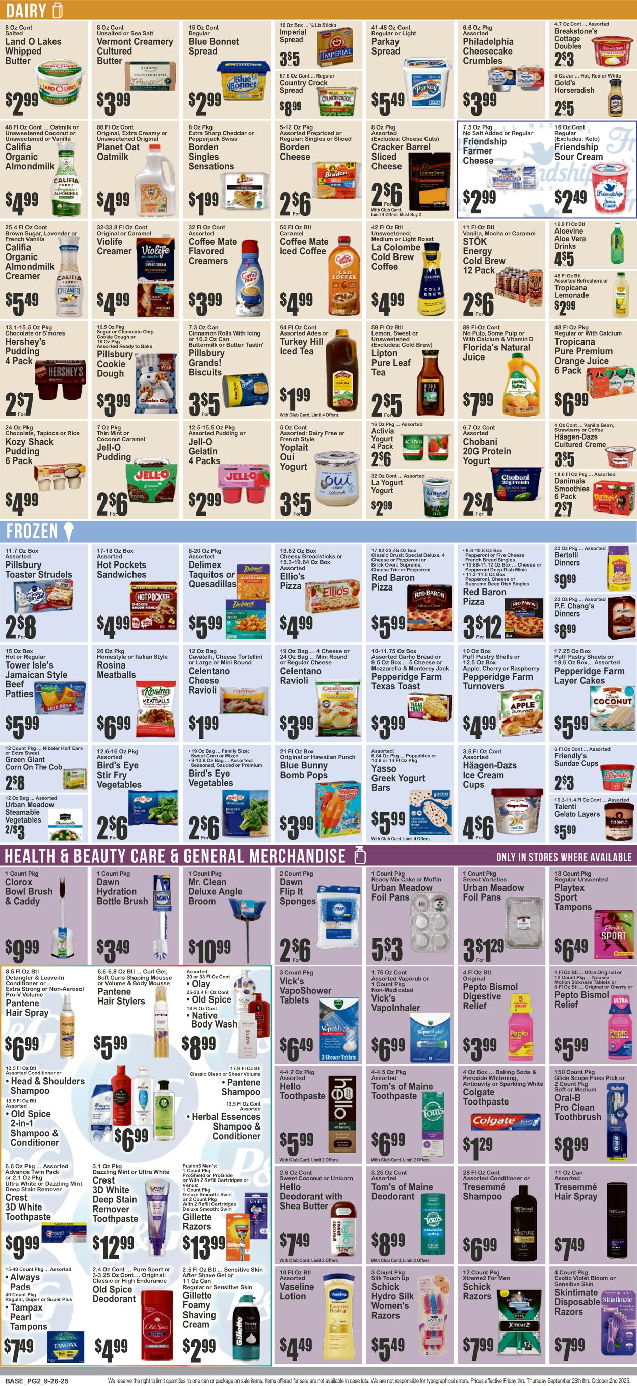 Catalogue Key Food from 09/26/2025