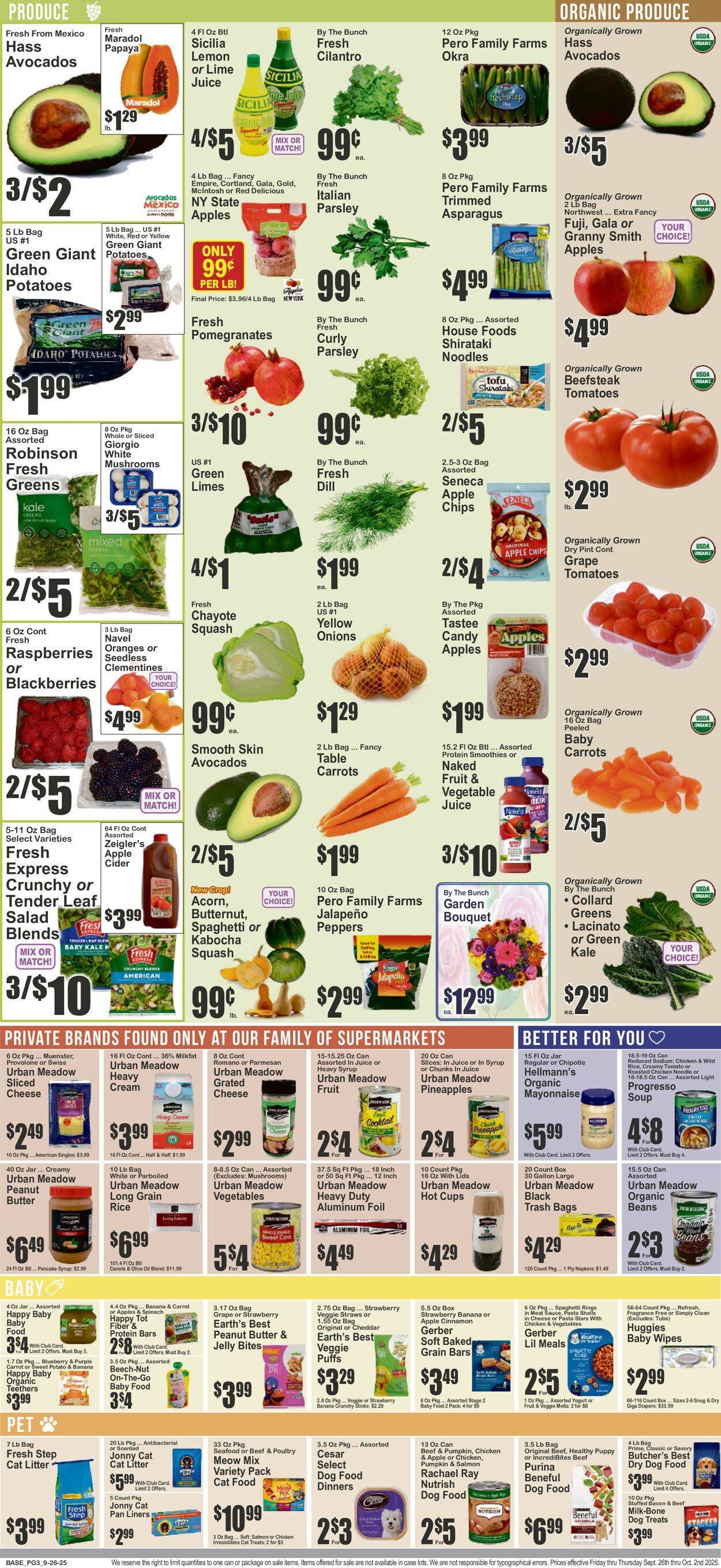 Catalogue Key Food from 09/26/2025