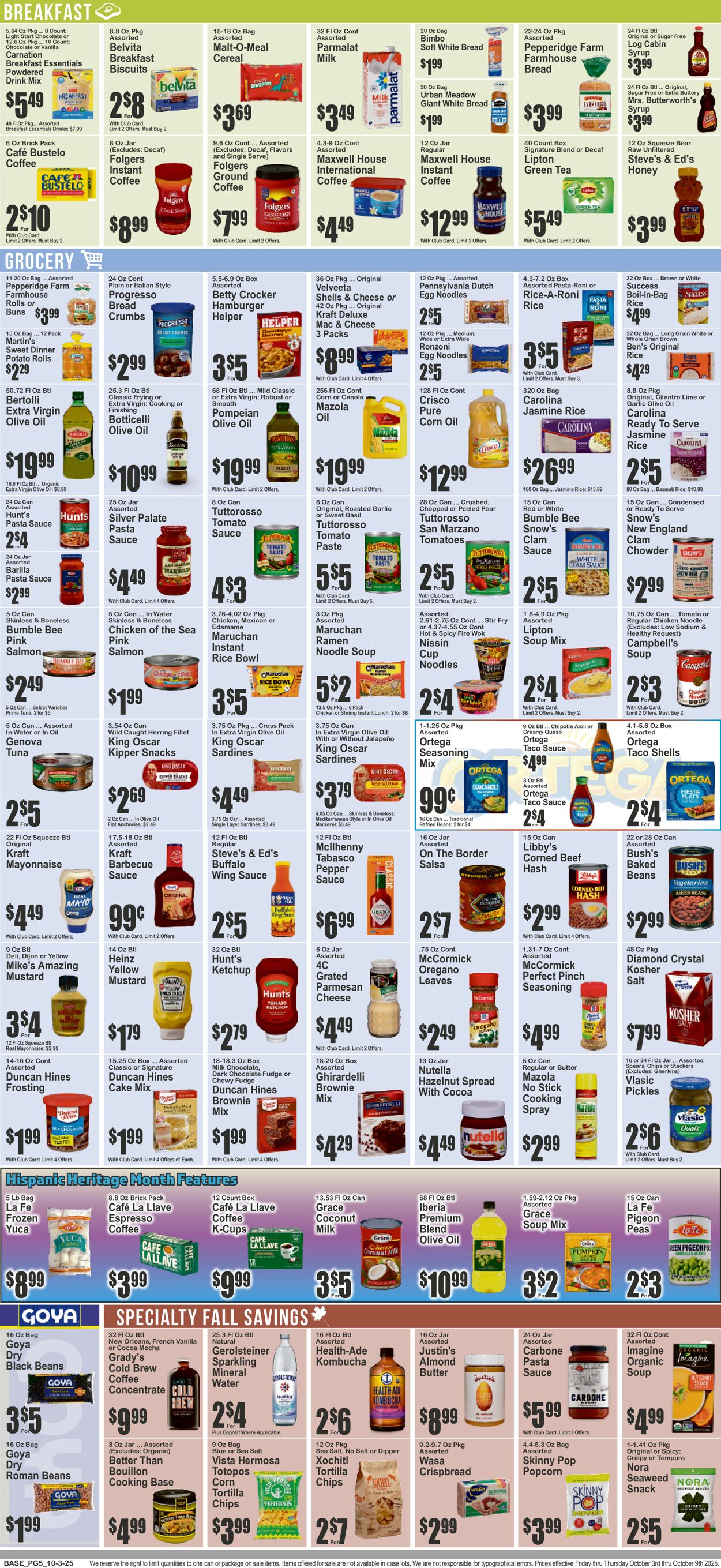 Catalogue Key Food from 10/03/2025