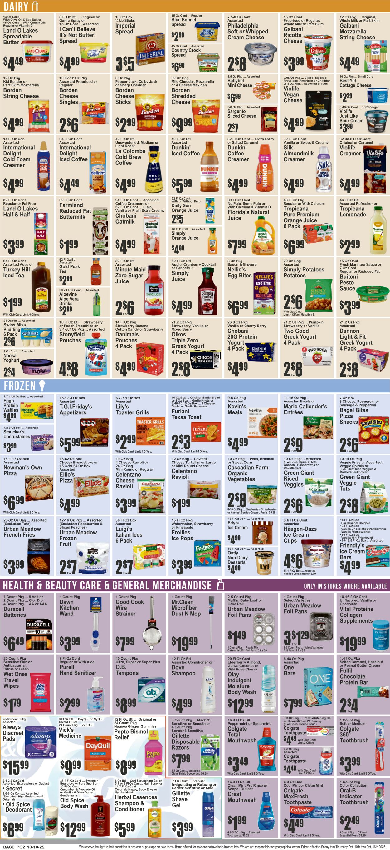 Catalogue Key Food from 10/10/2025