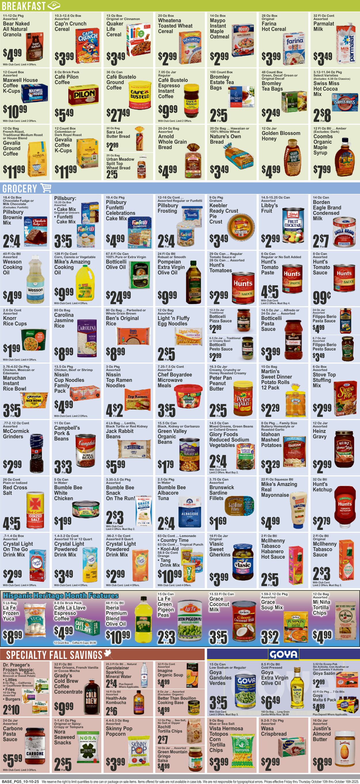 Catalogue Key Food from 10/10/2025