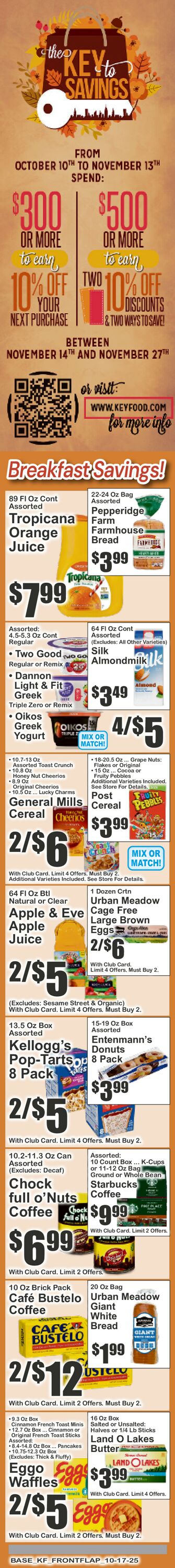 Catalogue Key Food from 10/17/2025