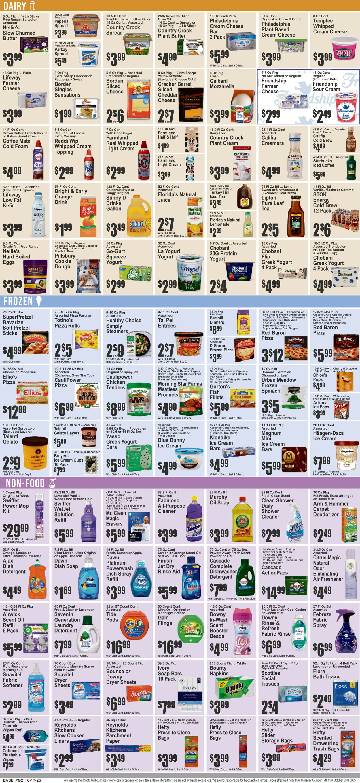 Catalogue Key Food from 10/17/2025