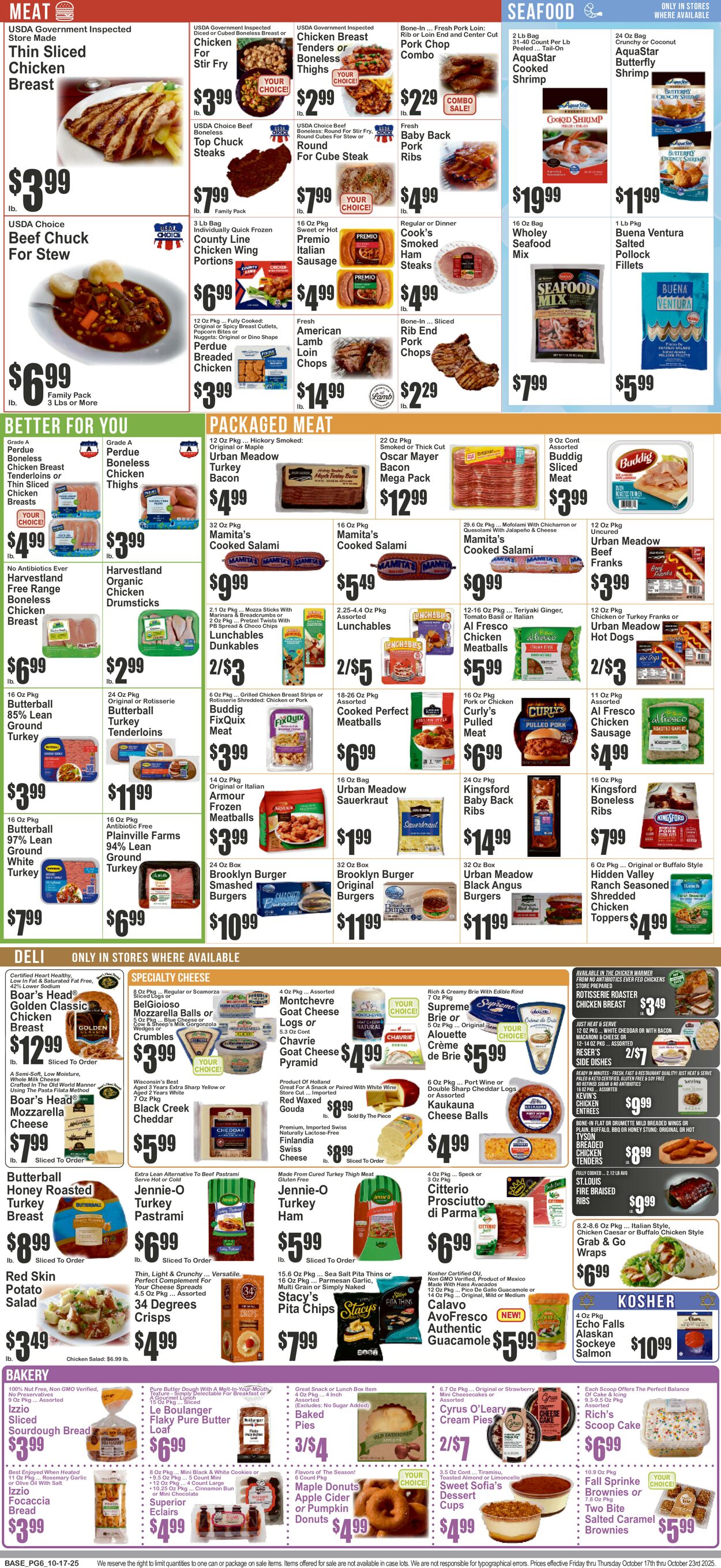 Catalogue Key Food from 10/17/2025