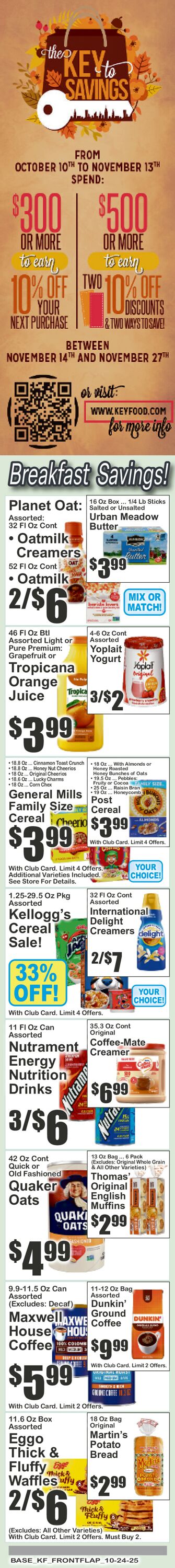 Catalogue Key Food from 10/24/2025