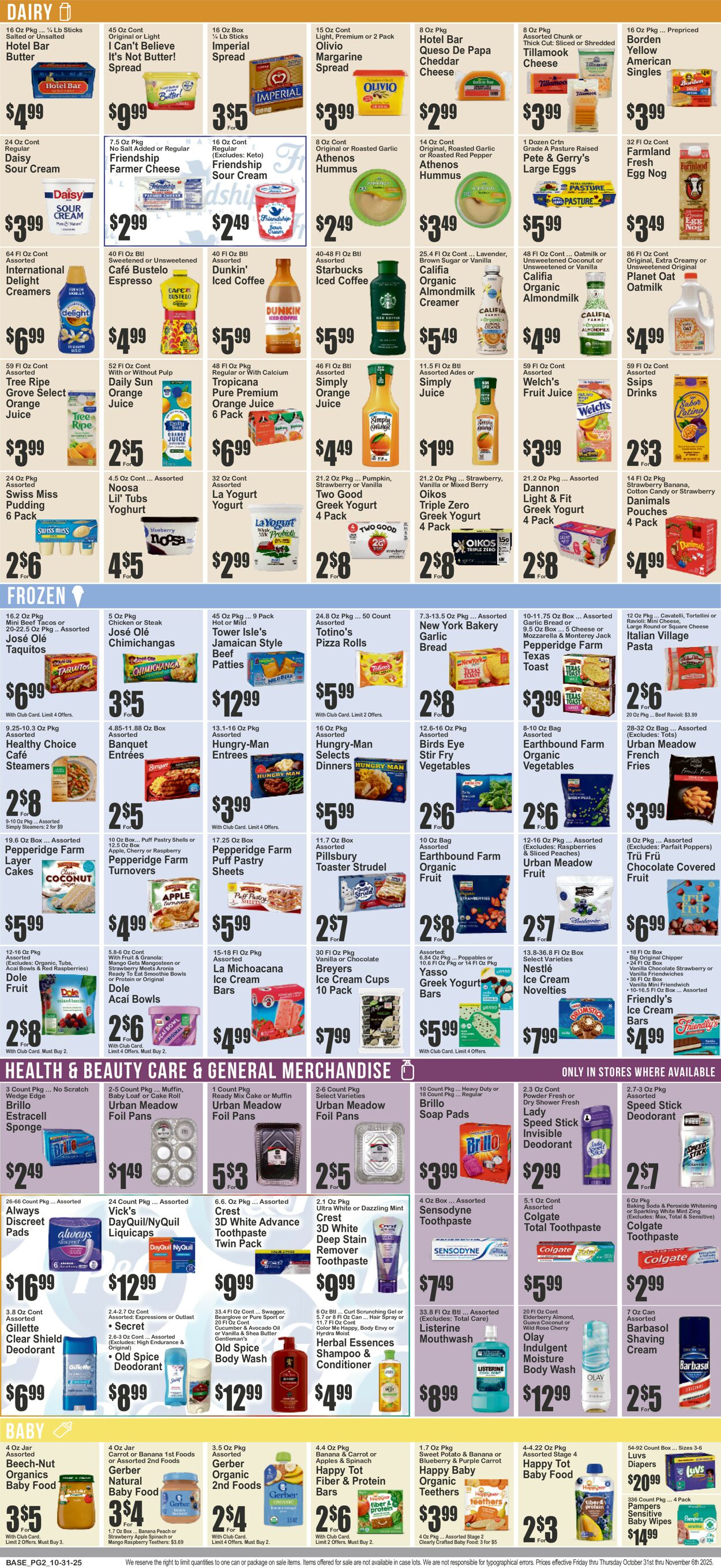 Catalogue Key Food from 10/31/2025