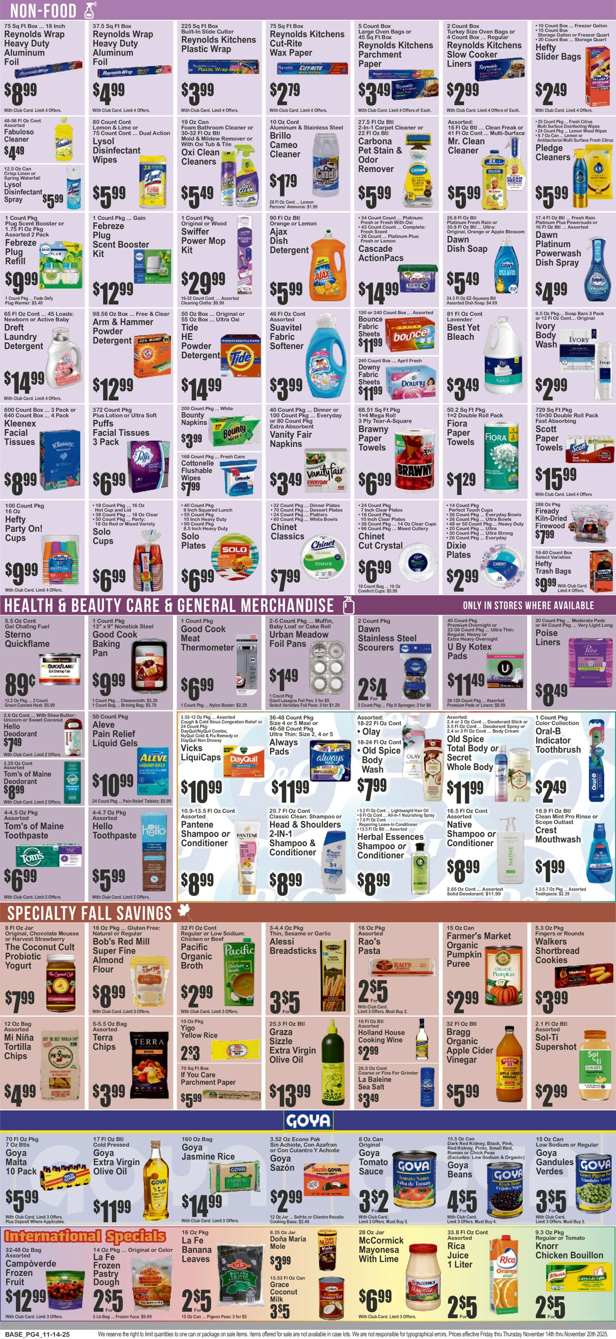 Catalogue Key Food from 11/14/2025