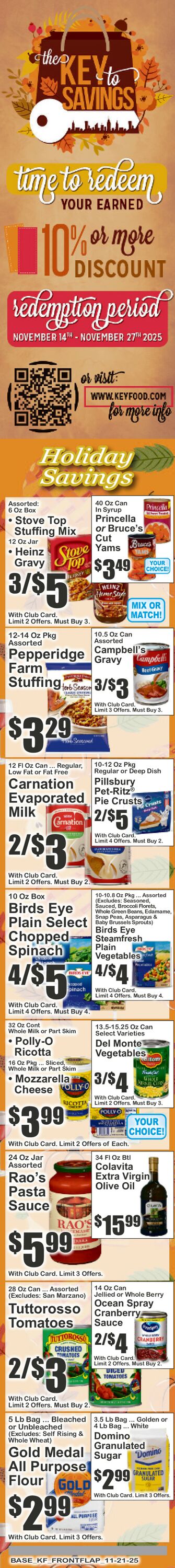 Catalogue Key Food from 11/21/2025