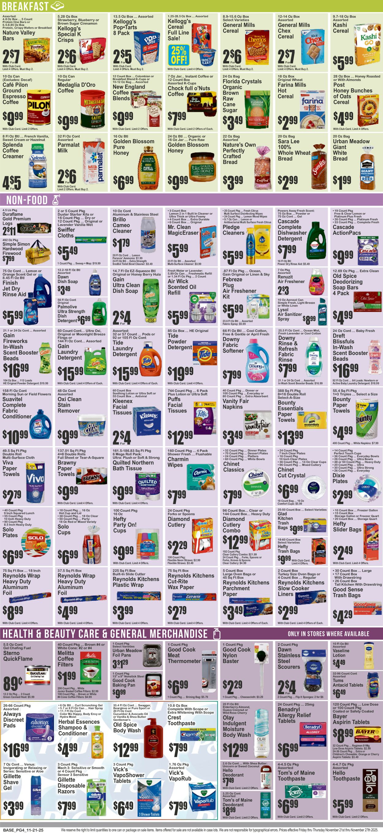 Catalogue Key Food from 11/21/2025