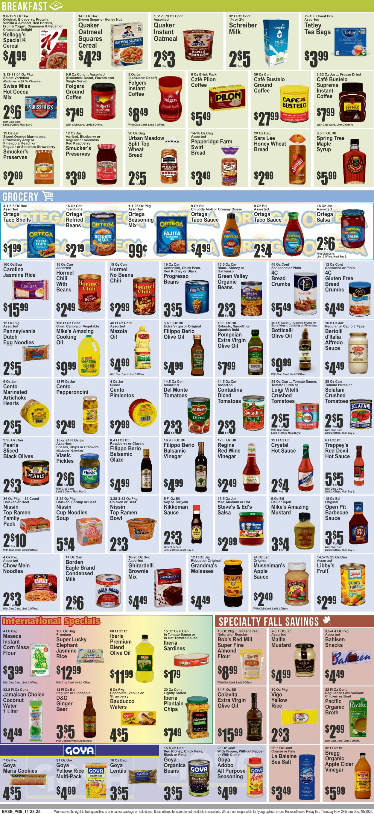 Catalogue Key Food from 11/28/2025