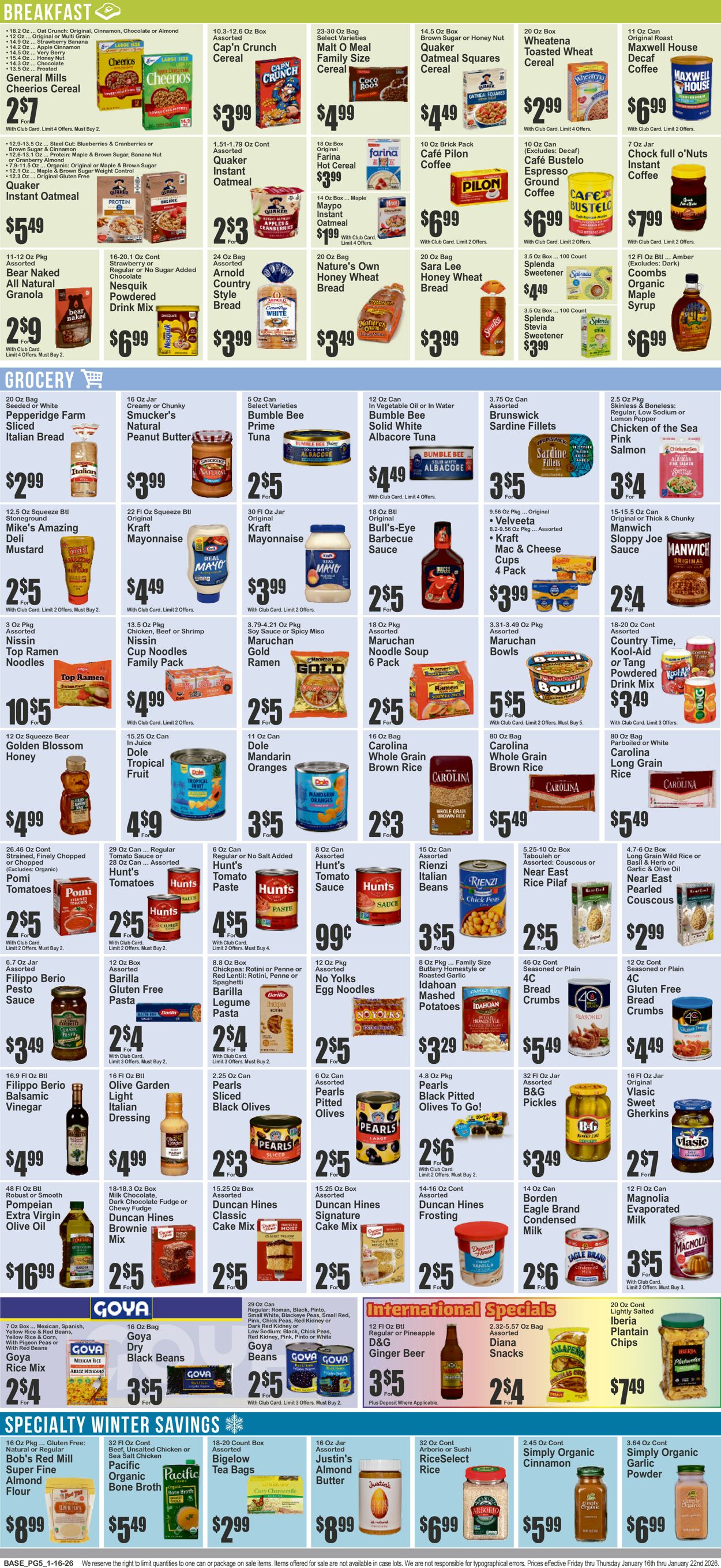 Catalogue Key Food from 01/16/2026