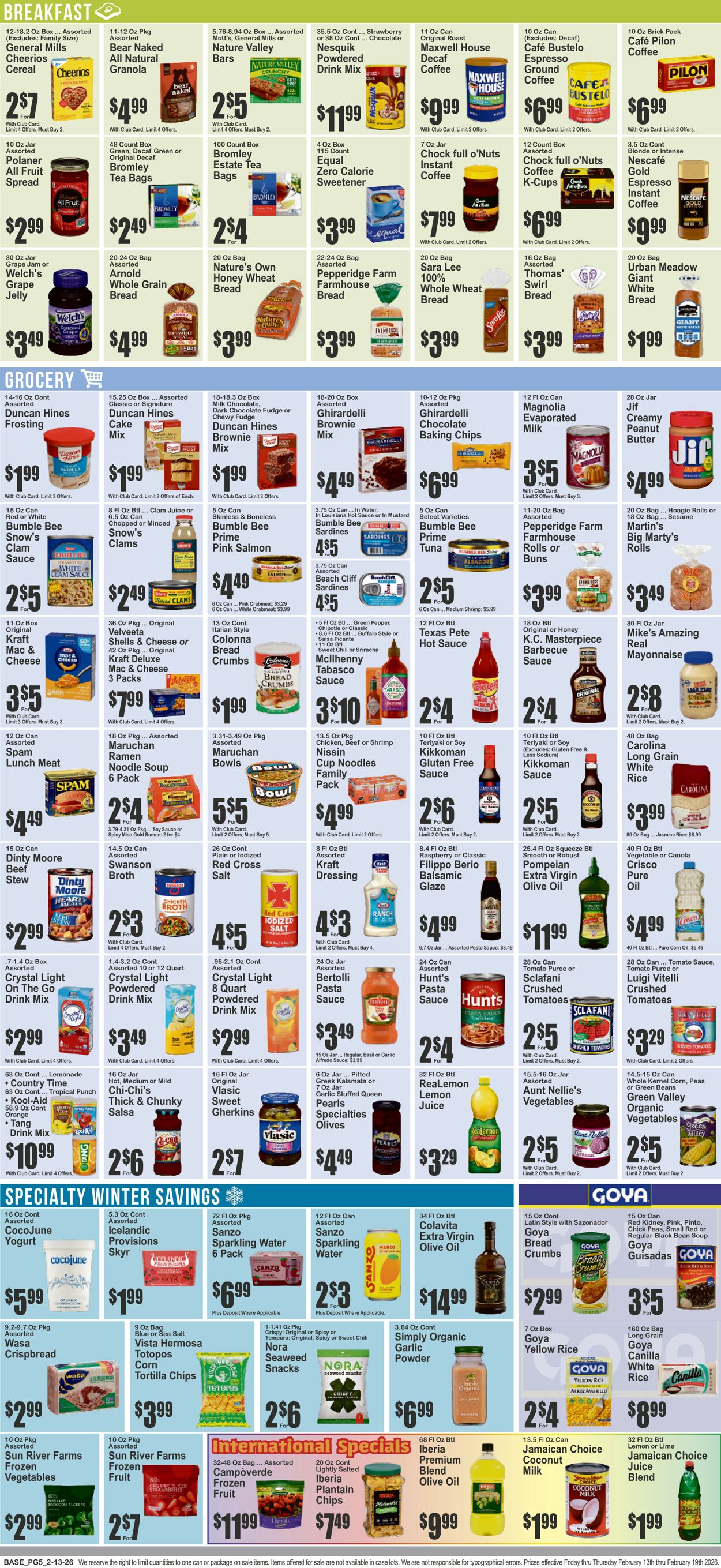 Catalogue Key Food from 02/13/2026