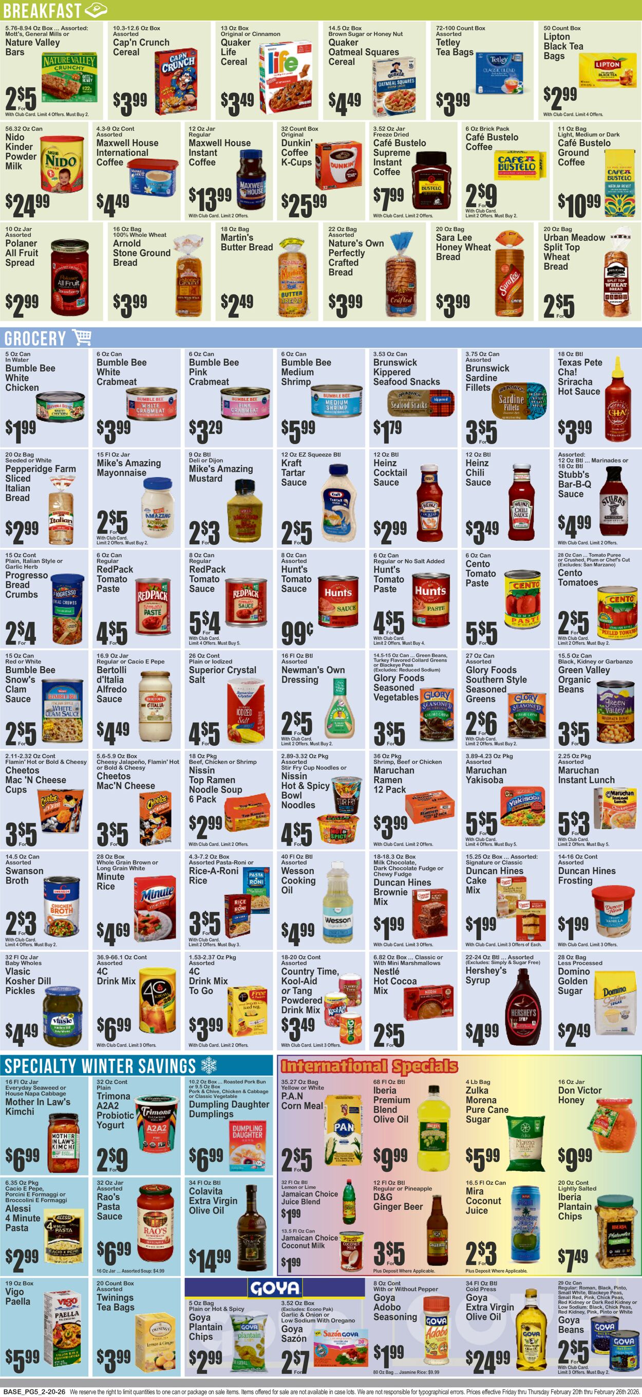 Catalogue Key Food from 02/20/2026