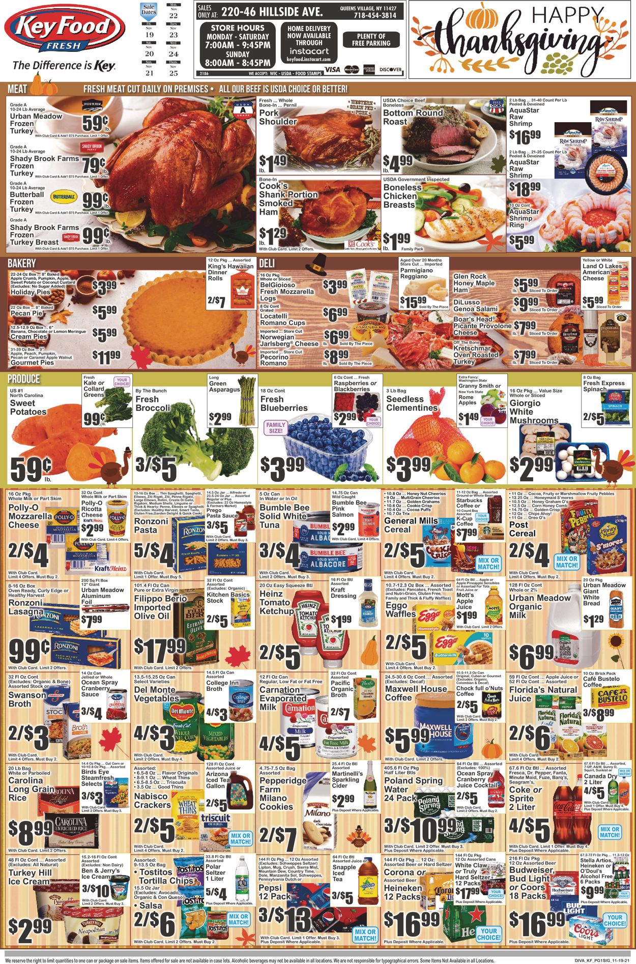 Catalogue Key Food THANKSGIVING 2021 from 11/19/2021