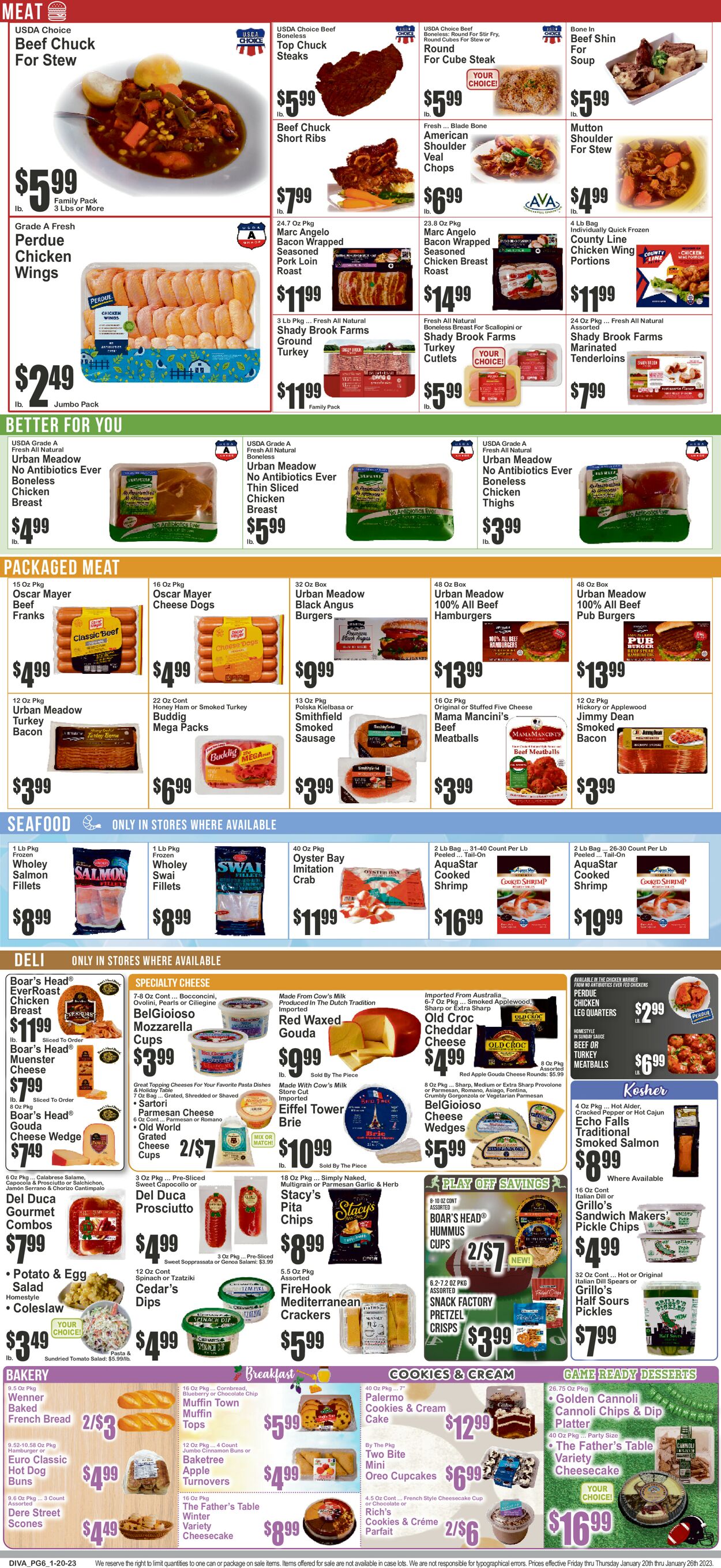Catalogue Key Food from 01/20/2023
