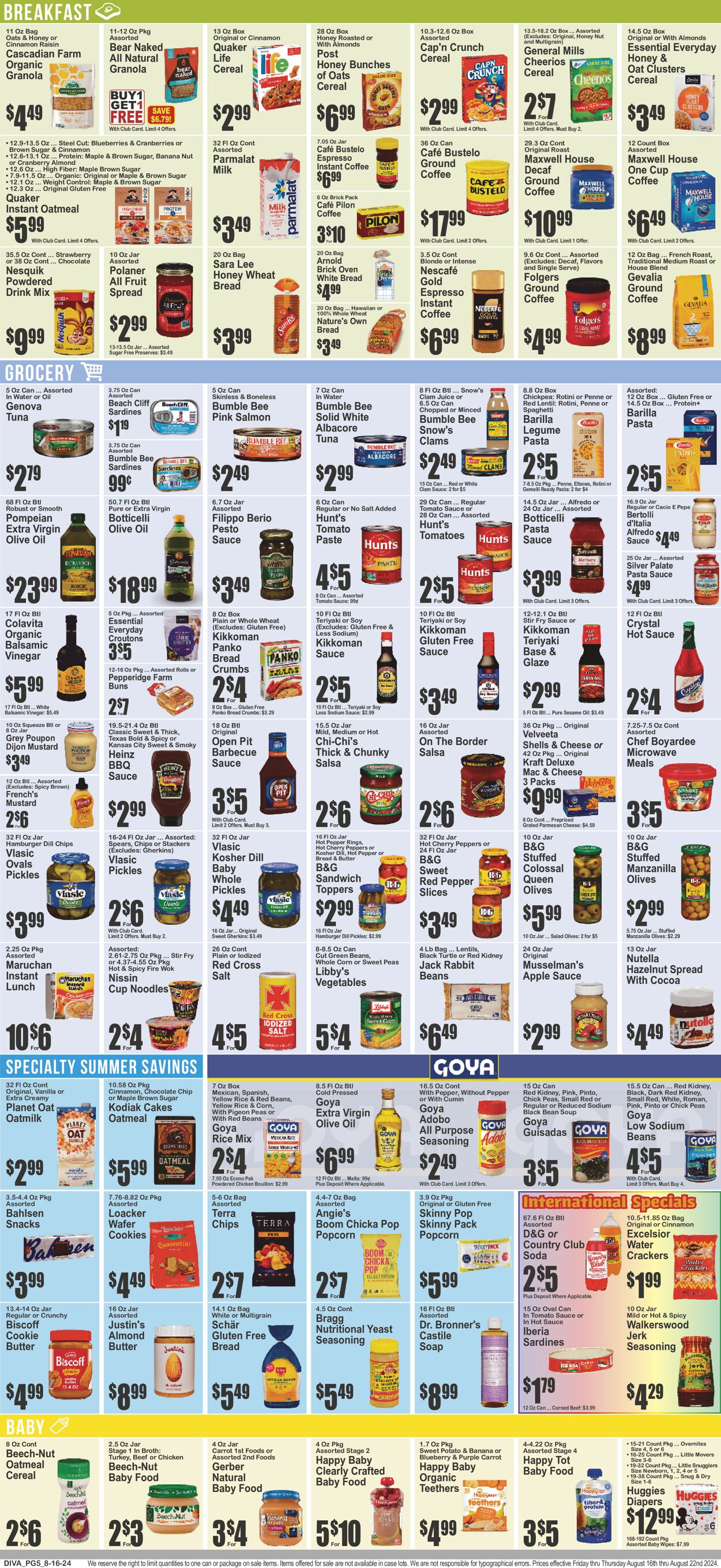 Catalogue Key Food from 08/16/2024