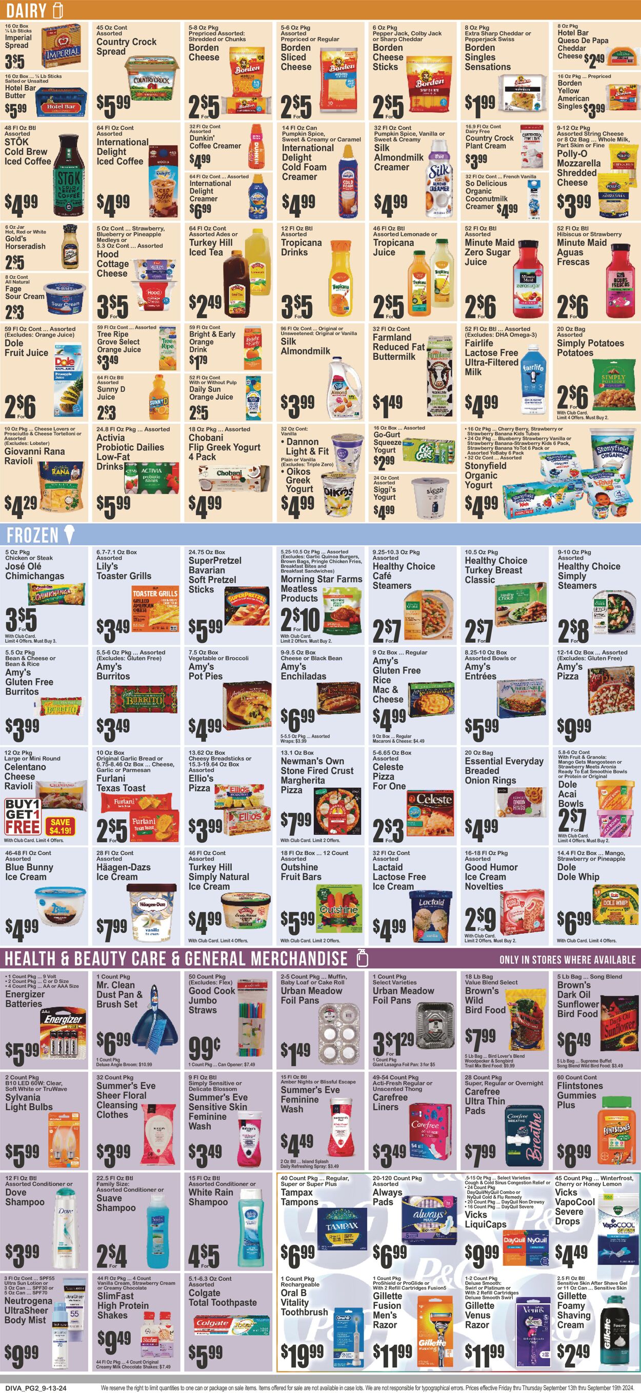 Catalogue Key Food from 09/13/2024