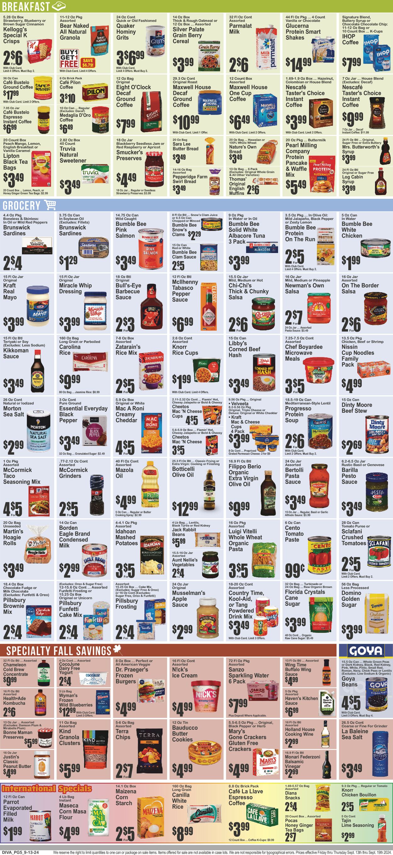 Catalogue Key Food from 09/13/2024