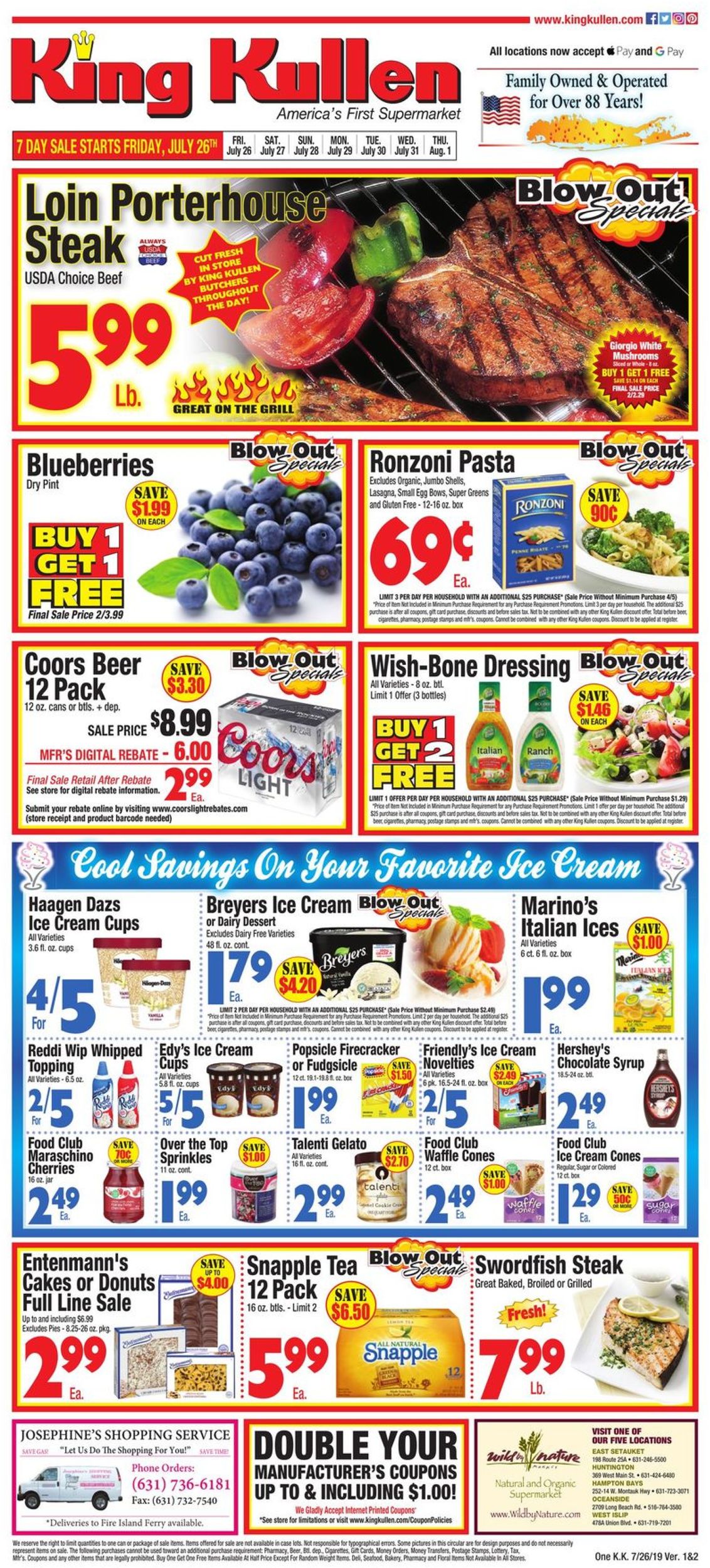 Catalogue King Kullen from 07/26/2019