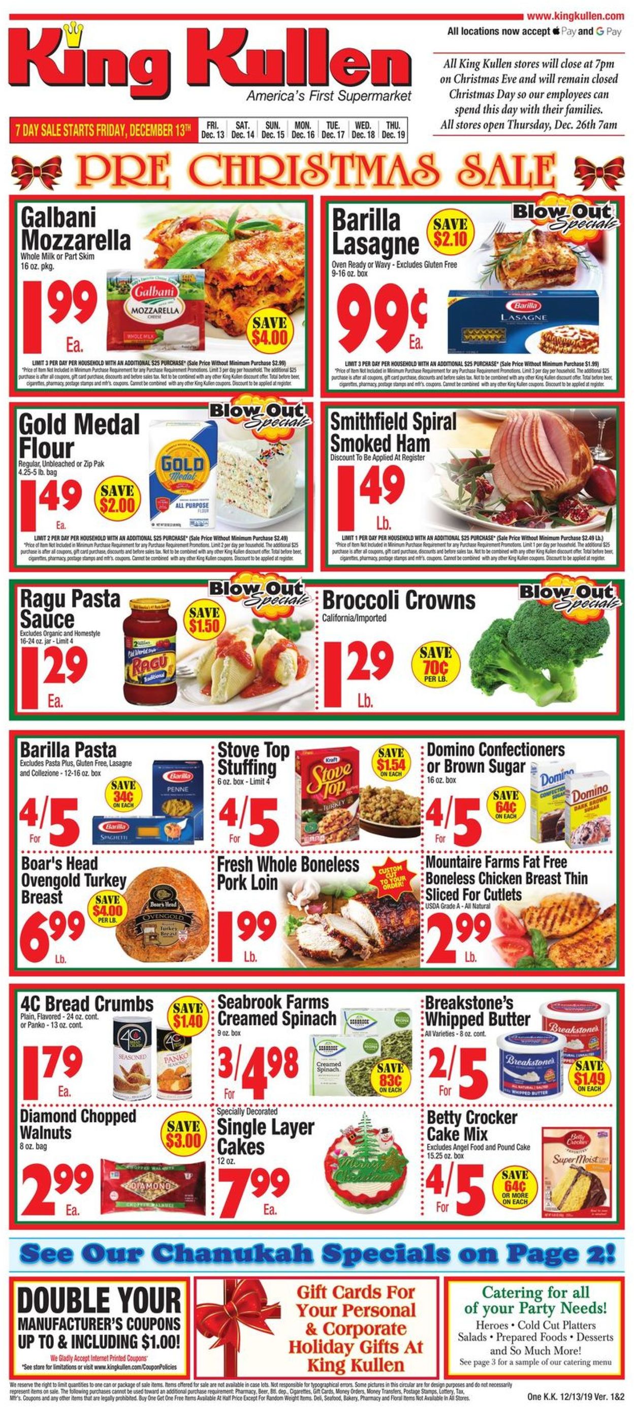 Catalogue King Kullen - Christmas Ad 2019 from 12/13/2019