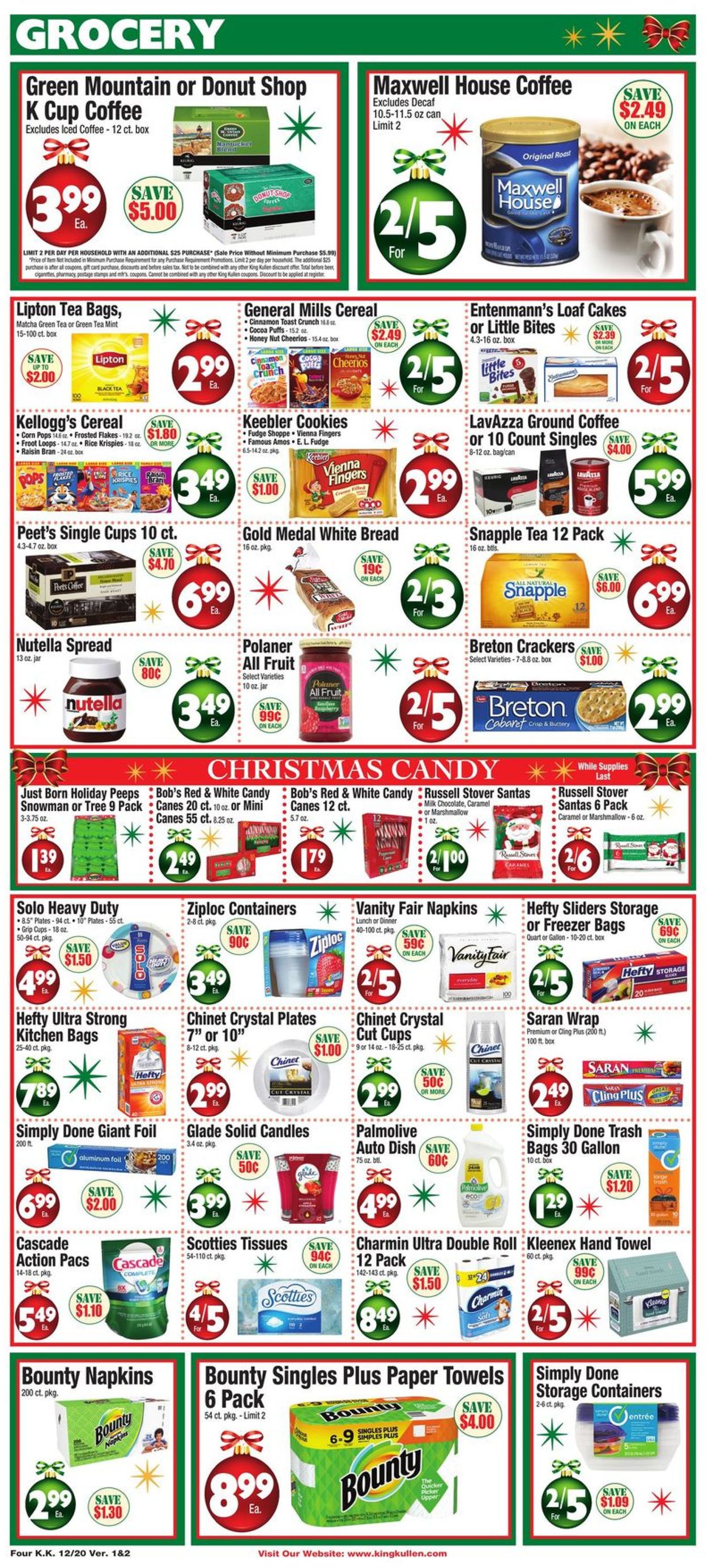 Catalogue King Kullen - Christmas Ad 2019 from 12/20/2019