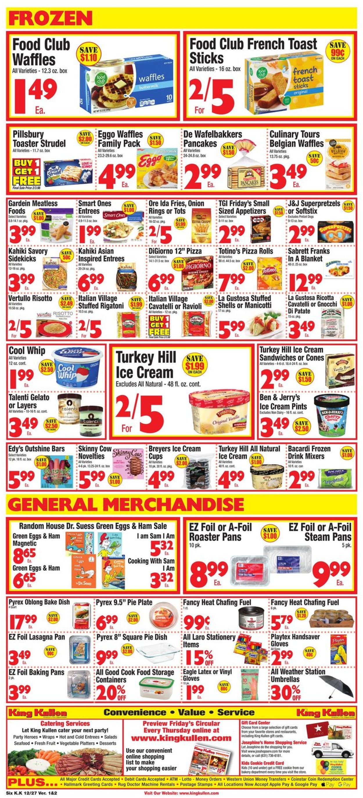 Catalogue King Kullen - New Year's Ad 2019/2020 from 12/27/2019