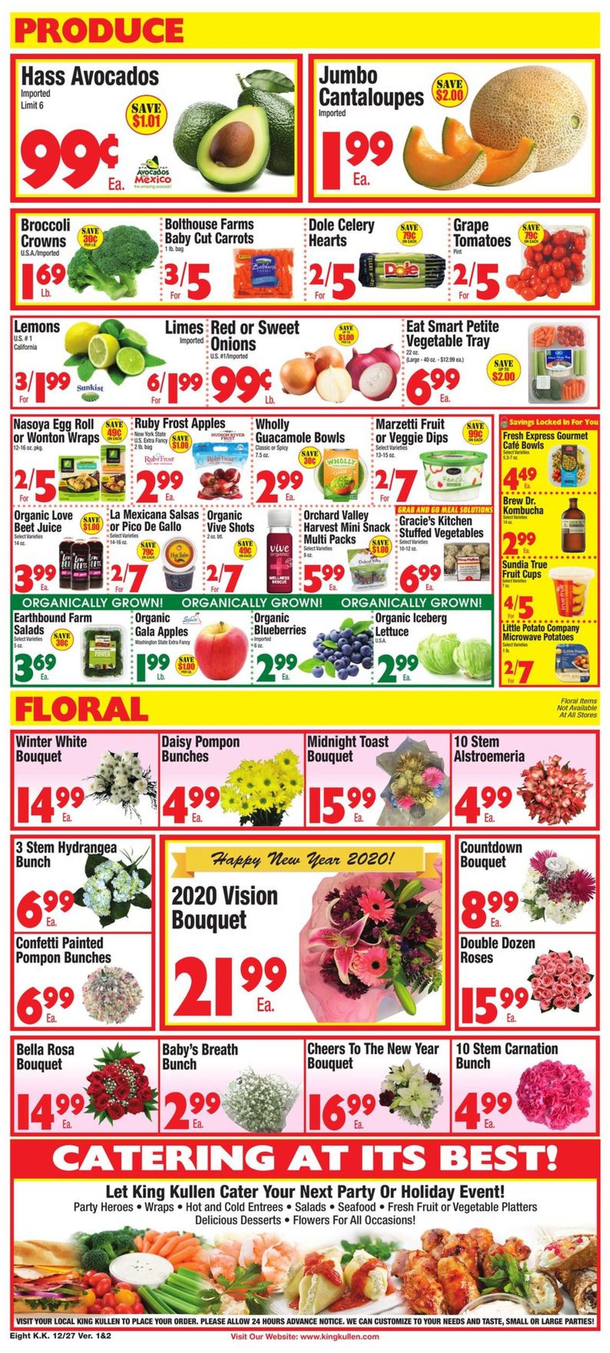 Catalogue King Kullen - New Year's Ad 2019/2020 from 12/27/2019