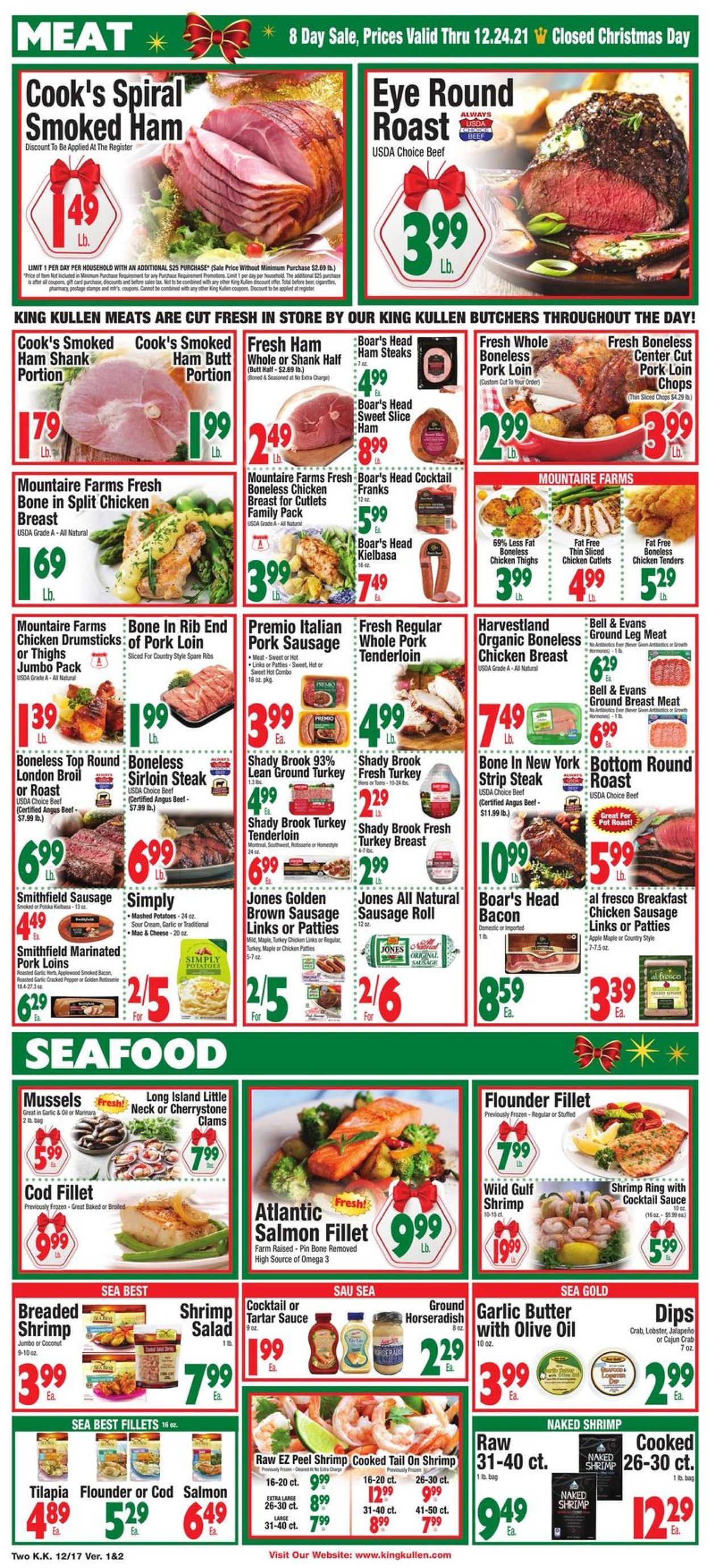 Catalogue King Kullen HOLIDAY 2021 from 12/17/2021