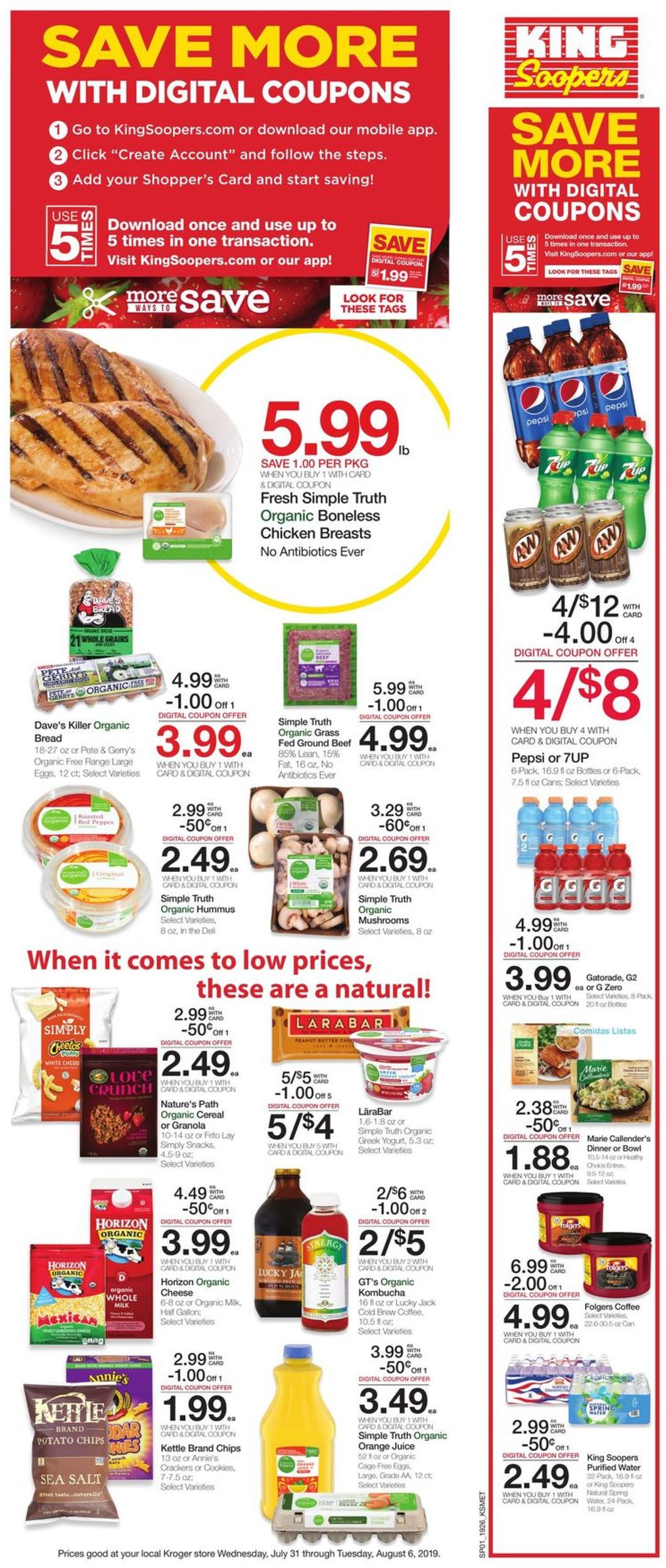 Catalogue King Soopers from 07/31/2019