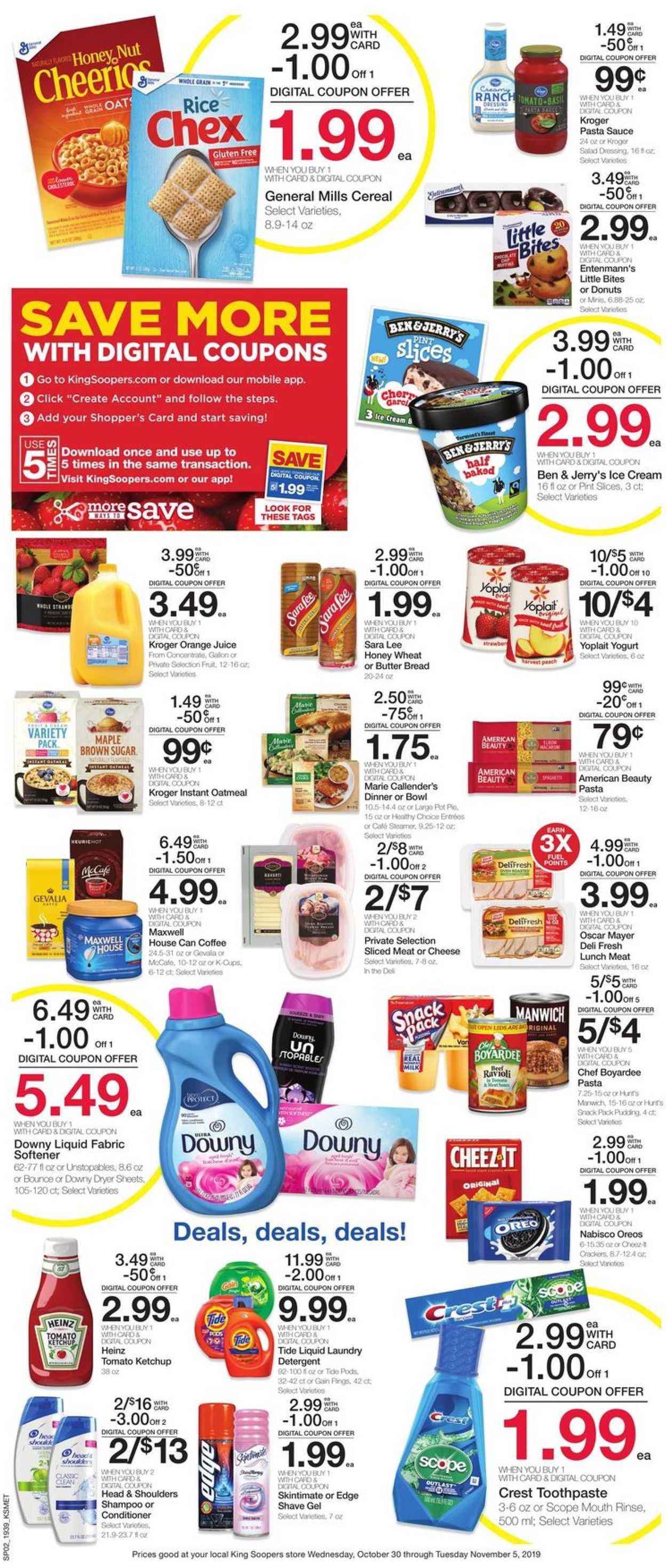 Catalogue King Soopers from 10/30/2019