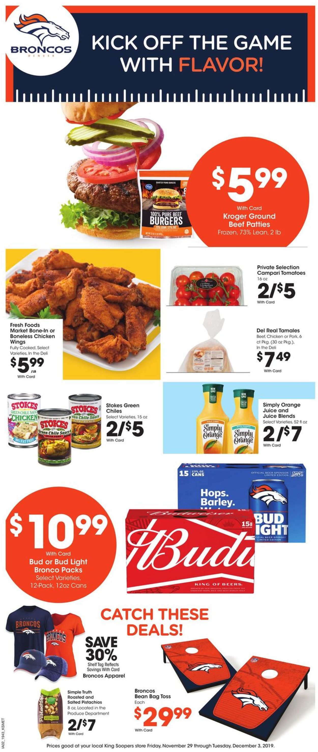 Catalogue King Soopers from 11/29/2019