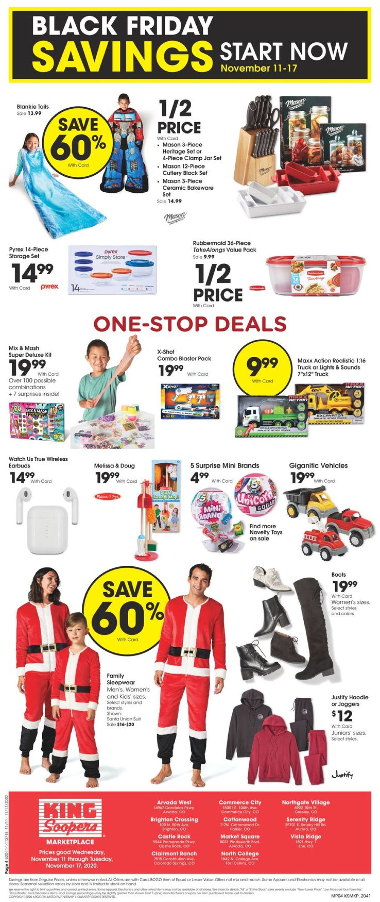 Catalogue King Soopers Black Friday 2020 from 11/11/2020