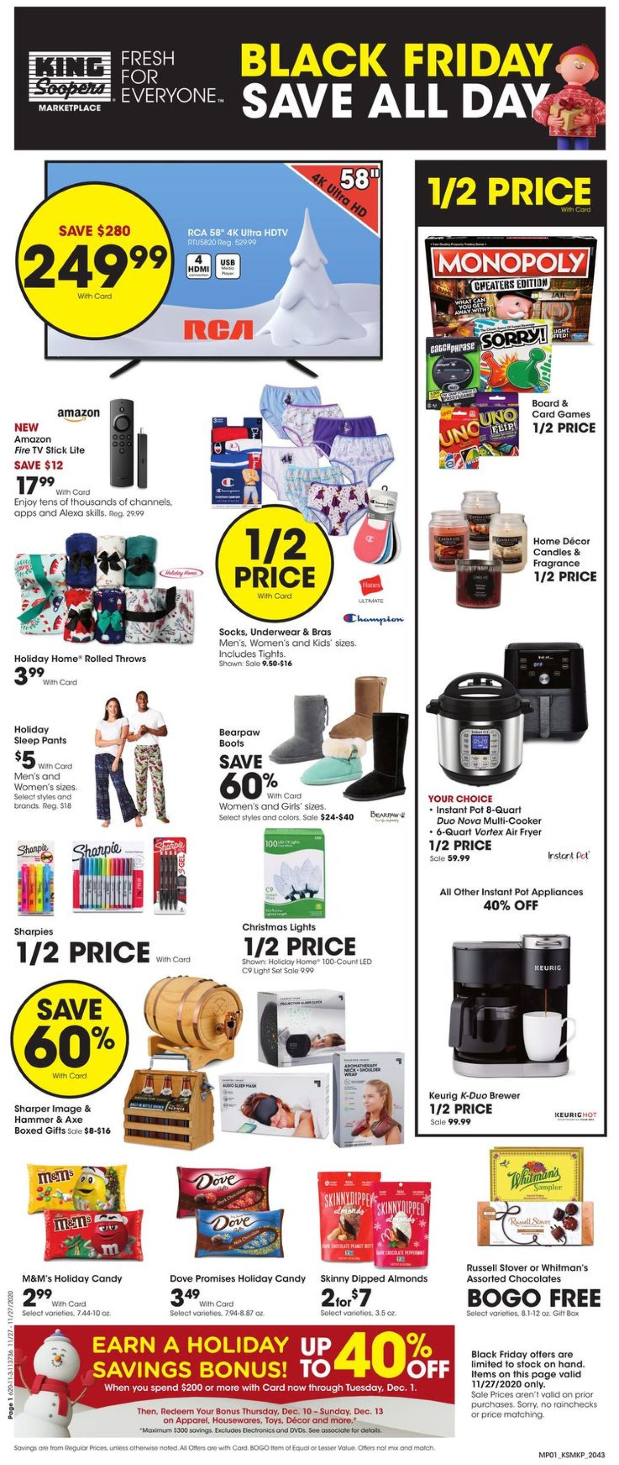 Catalogue King Soopers Black Friday 2020 from 11/27/2020