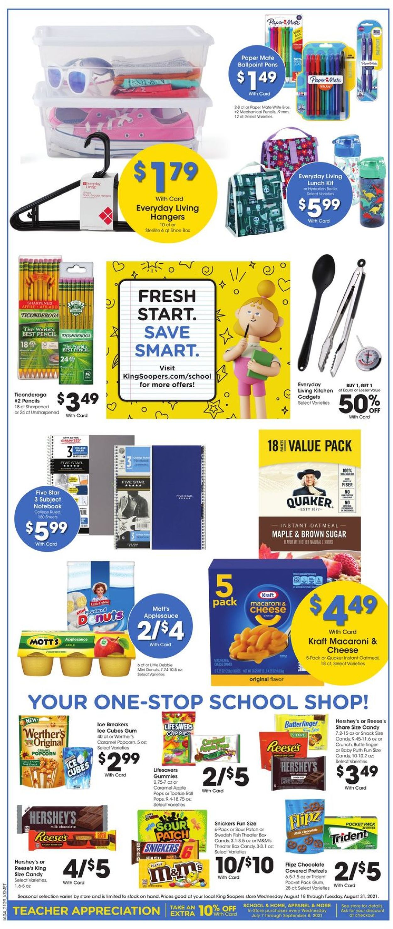 Catalogue King Soopers from 08/18/2021