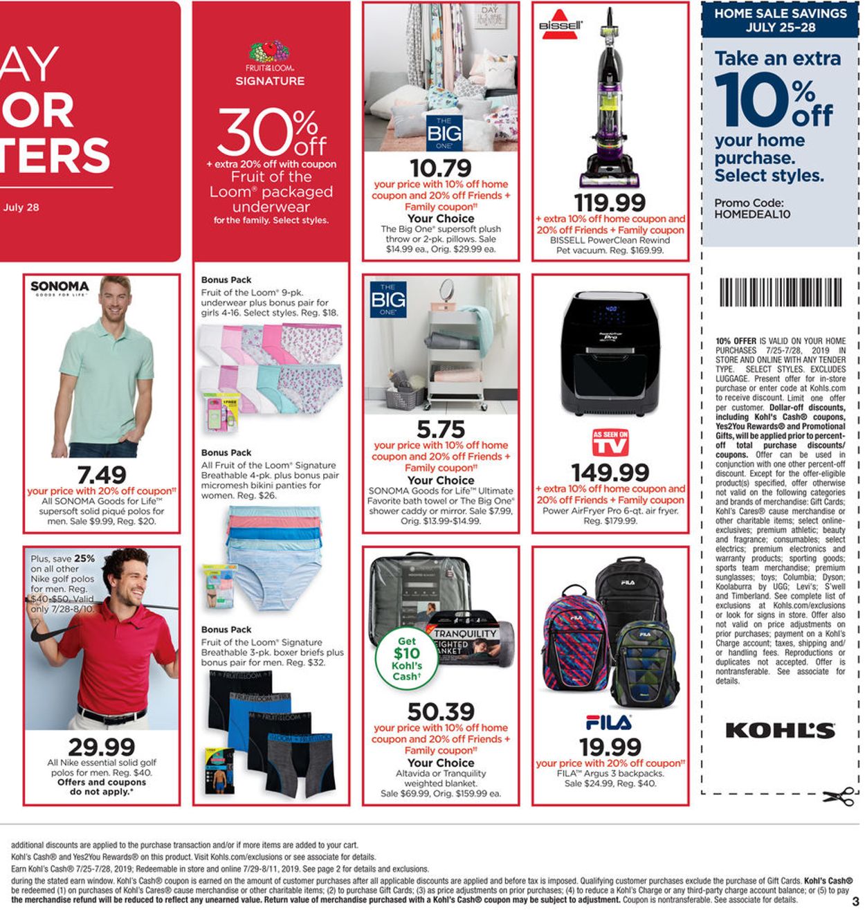 Catalogue Kohl's from 07/25/2019
