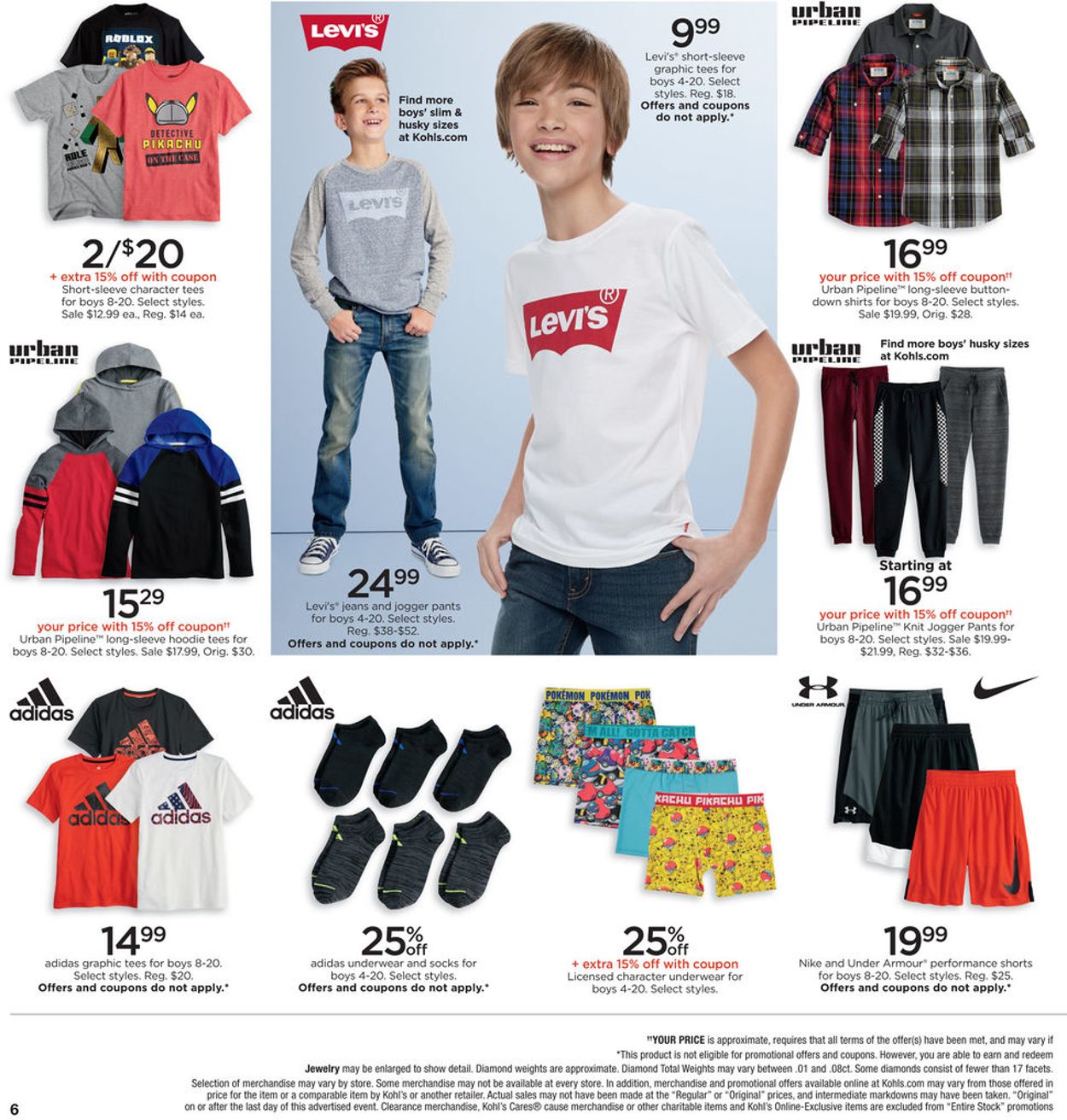 Kohl S Current Weekly Ad 08 21 08 28 2019 6 Frequent Ads Com - boys 8 20 roblox character tee