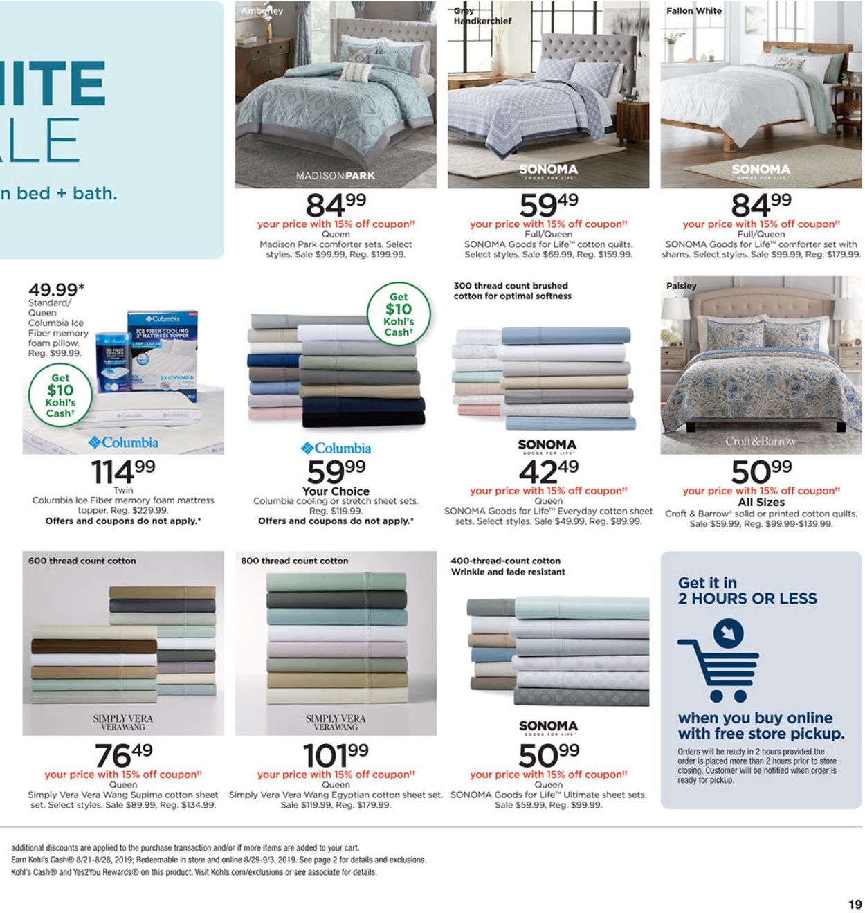 Catalogue Kohl's from 08/21/2019