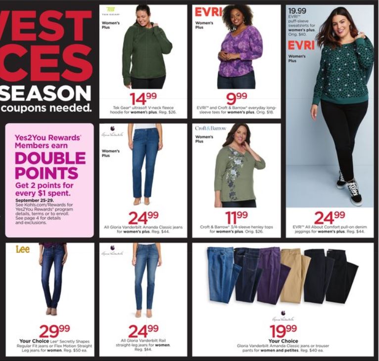 Catalogue Kohl's from 09/25/2019