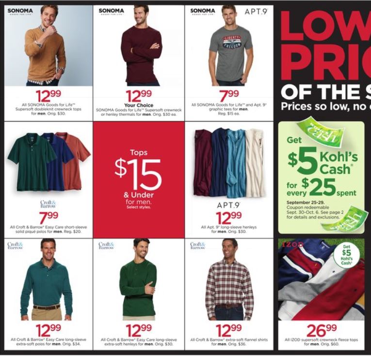 Catalogue Kohl's from 09/25/2019