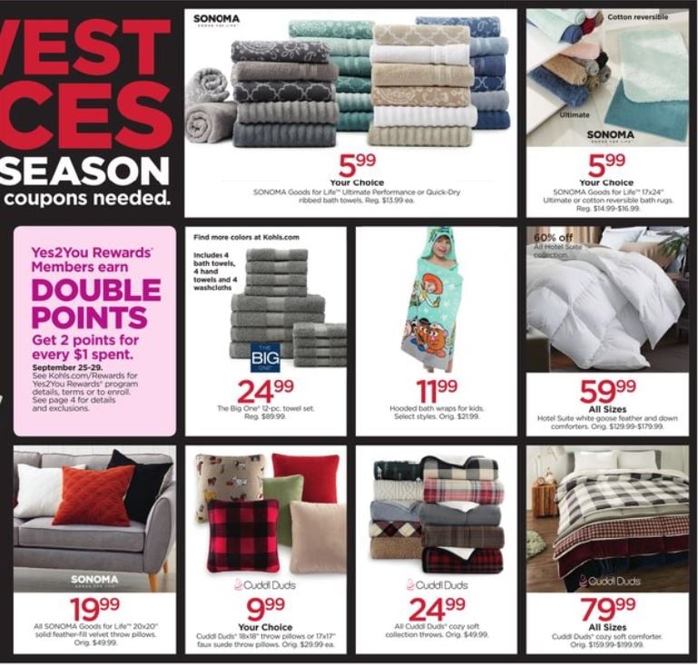 Catalogue Kohl's from 09/25/2019